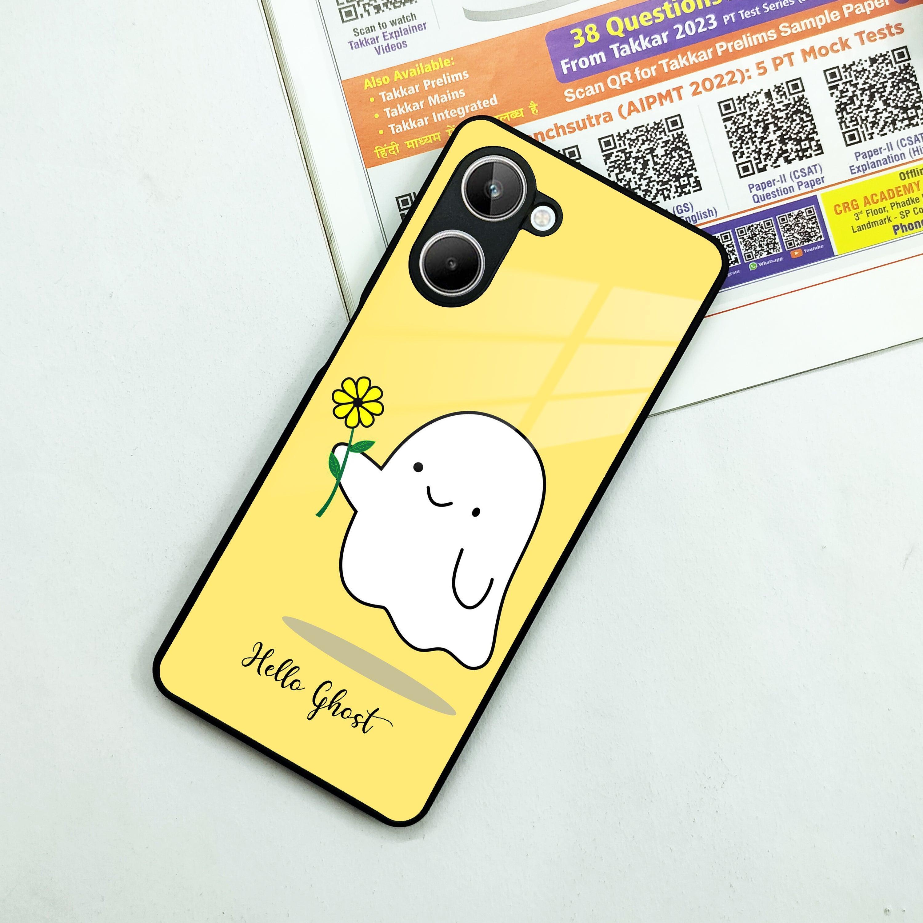 Ghost With Flower Glass Case Cover For Realme/Narzo - ShopOnCliQ
