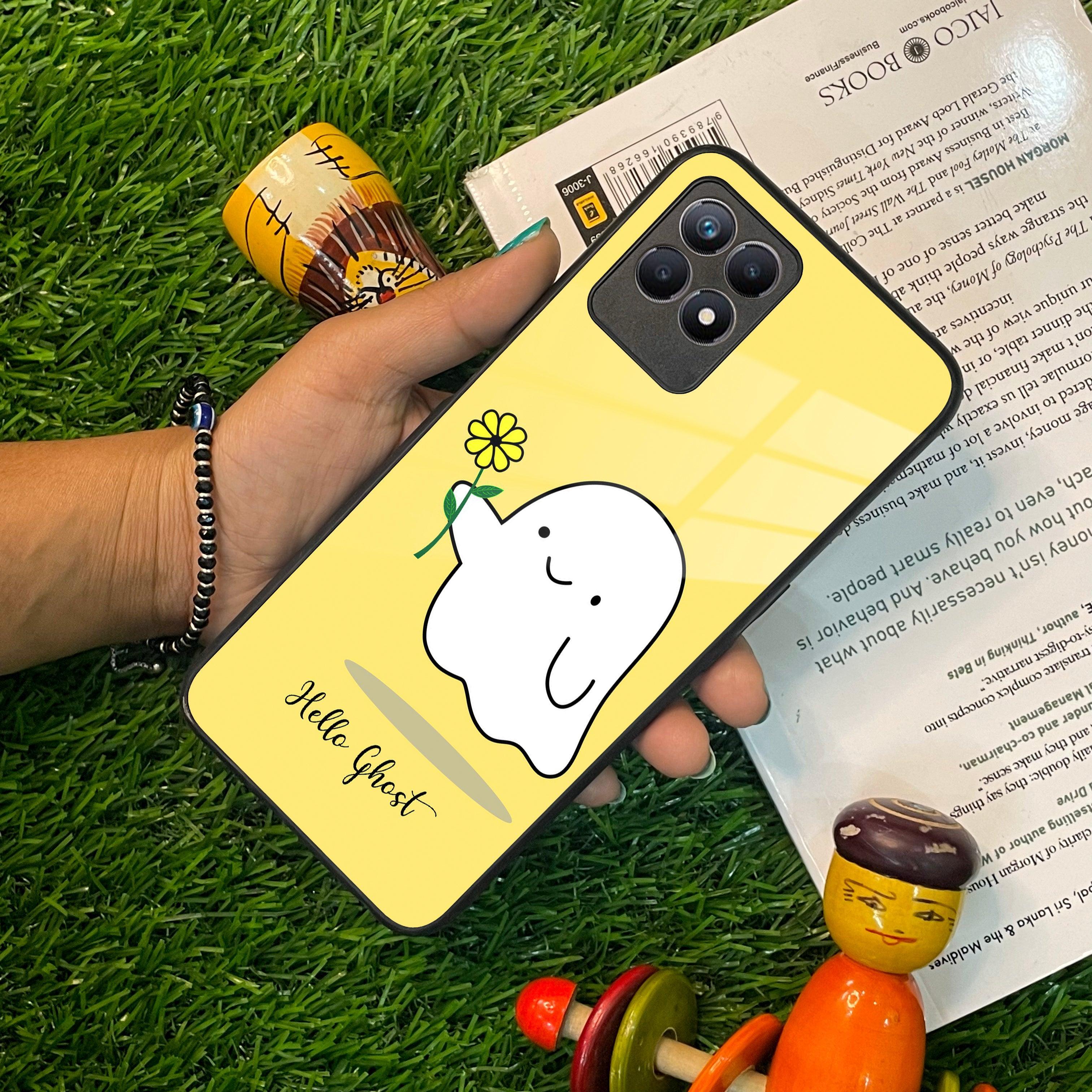 Ghost With Flower Glass Case Cover For Realme/Narzo - ShopOnCliQ