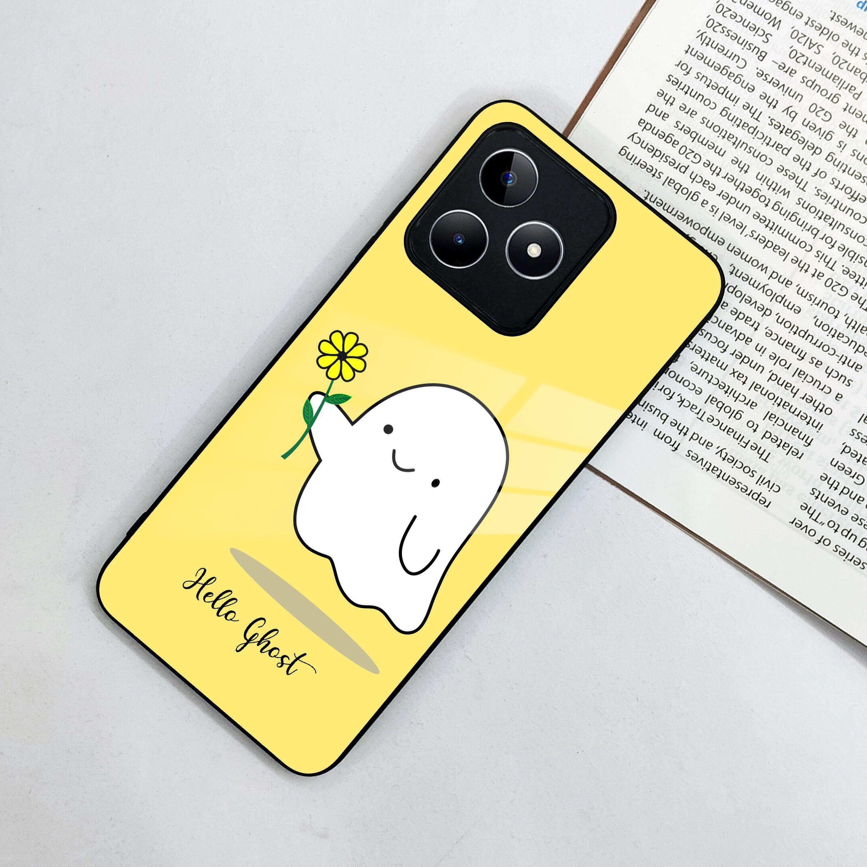 Ghost With Flower Glass Case Cover For Realme/Narzo - ShopOnCliQ