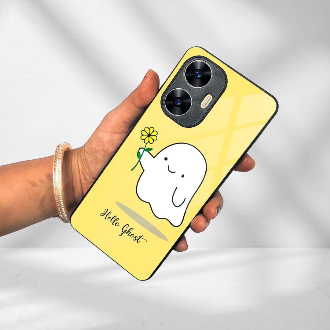 Ghost With Flower Glass Case Cover For Realme/Narzo - ShopOnCliQ