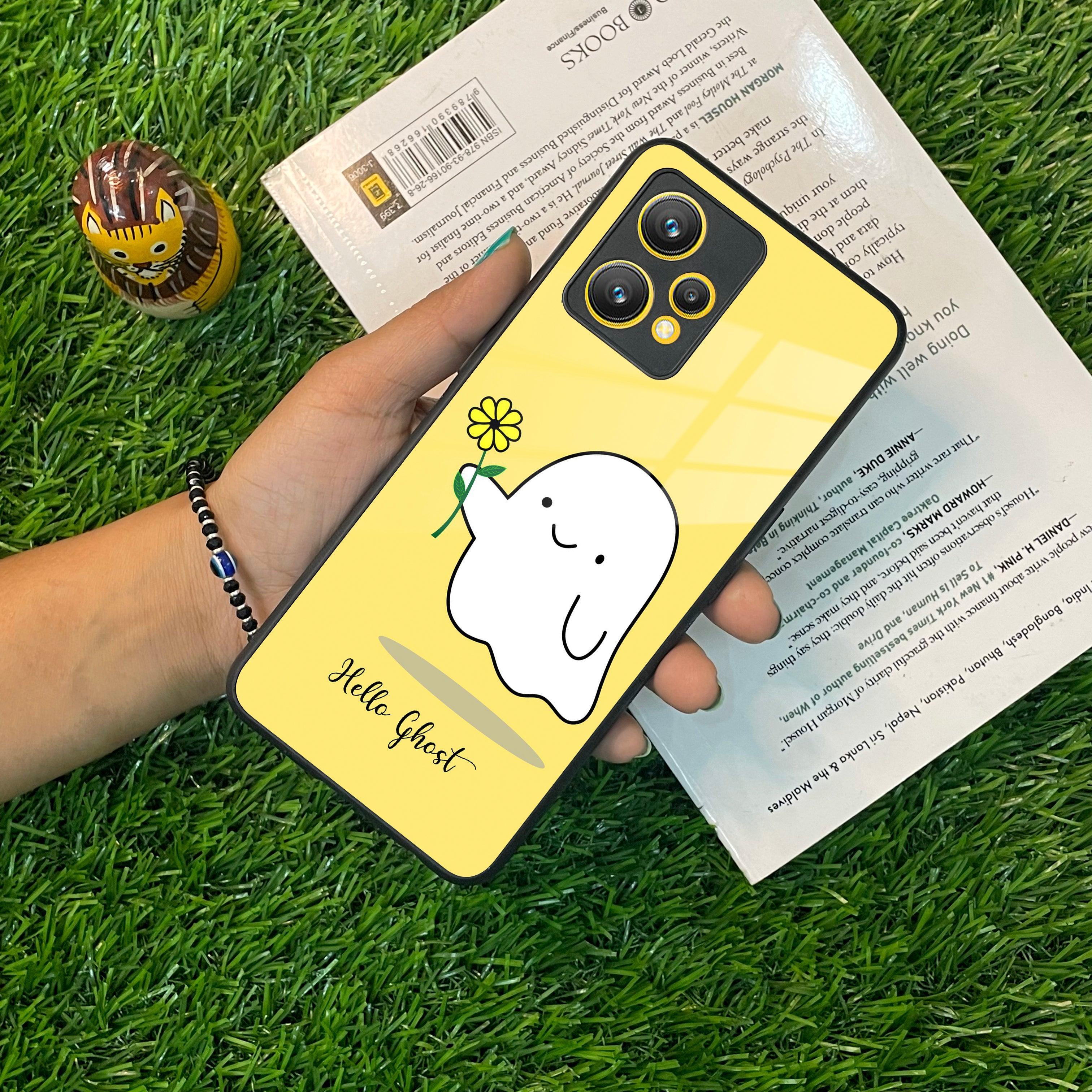 Ghost With Flower Glass Case Cover For Realme/Narzo - ShopOnCliQ
