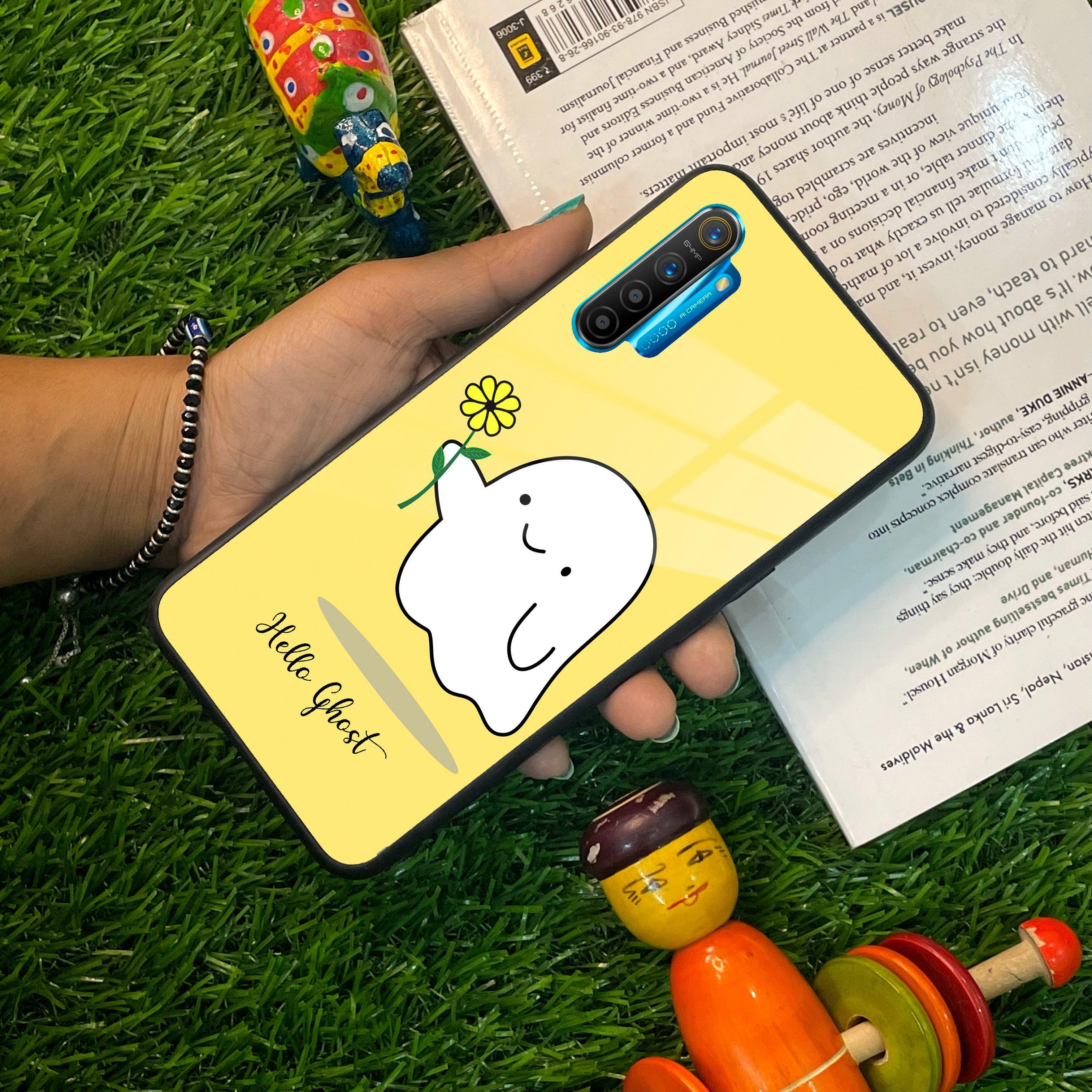 Ghost With Flower Glass Case Cover For Realme/Narzo - ShopOnCliQ