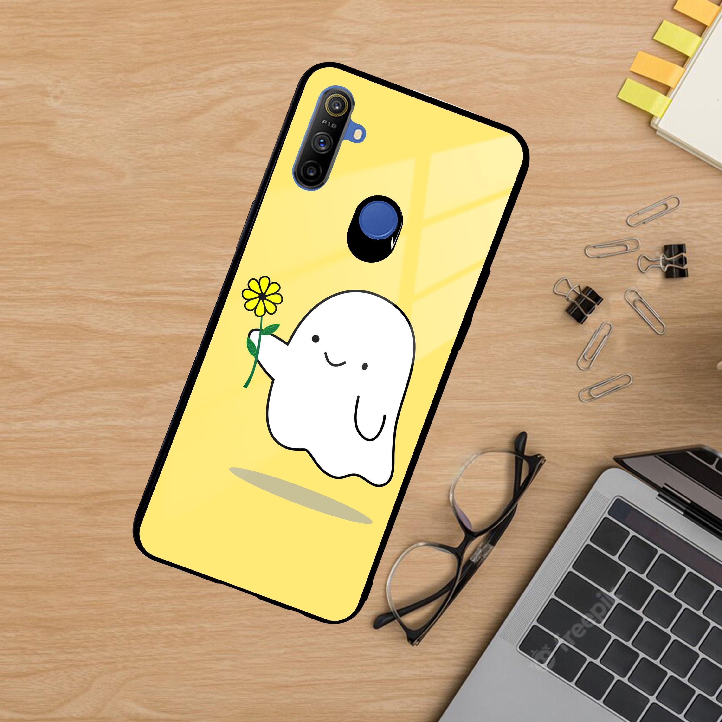 Ghost With Flower Glass Case Cover For Realme/Narzo - ShopOnCliQ