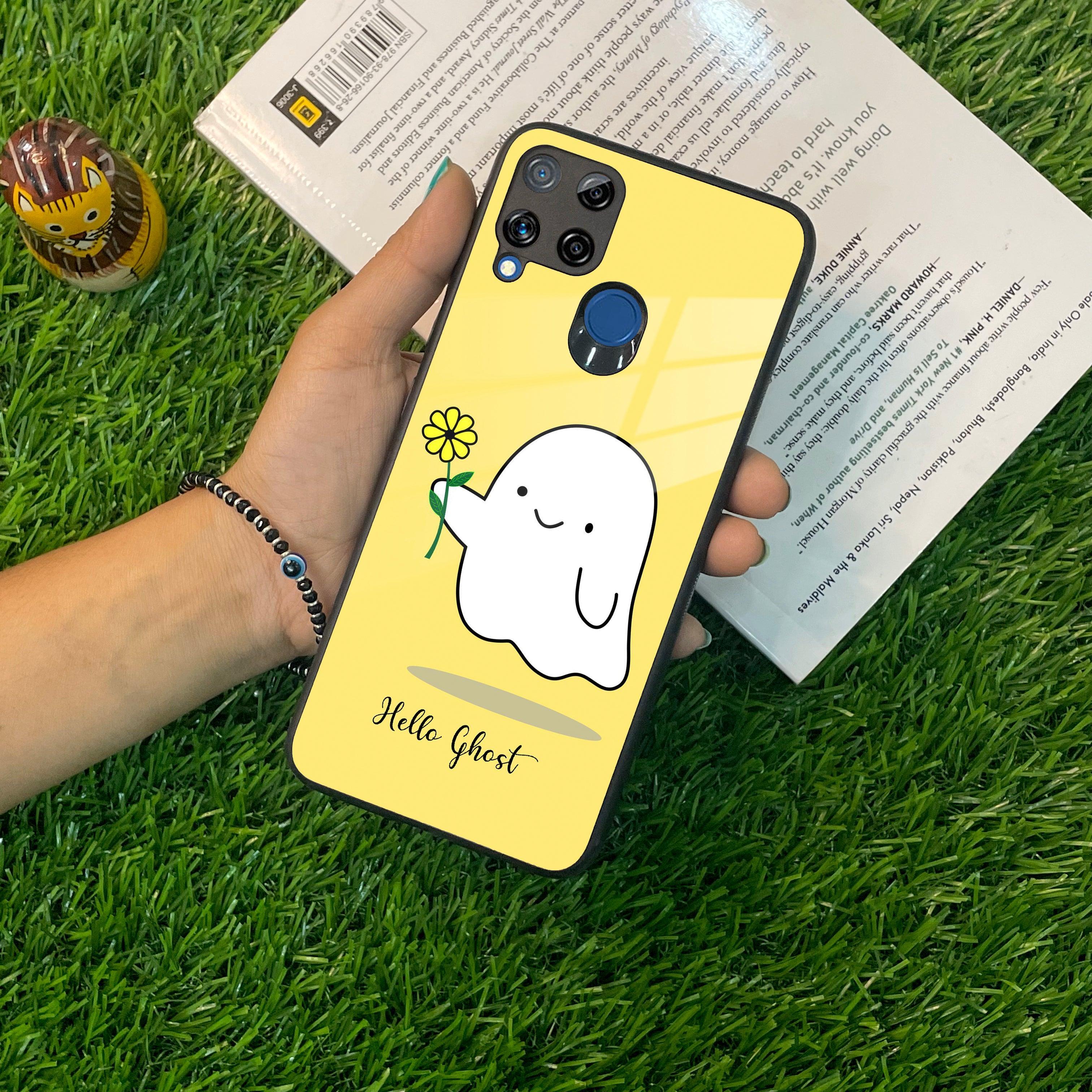 Ghost With Flower Glass Case Cover For Realme/Narzo - ShopOnCliQ