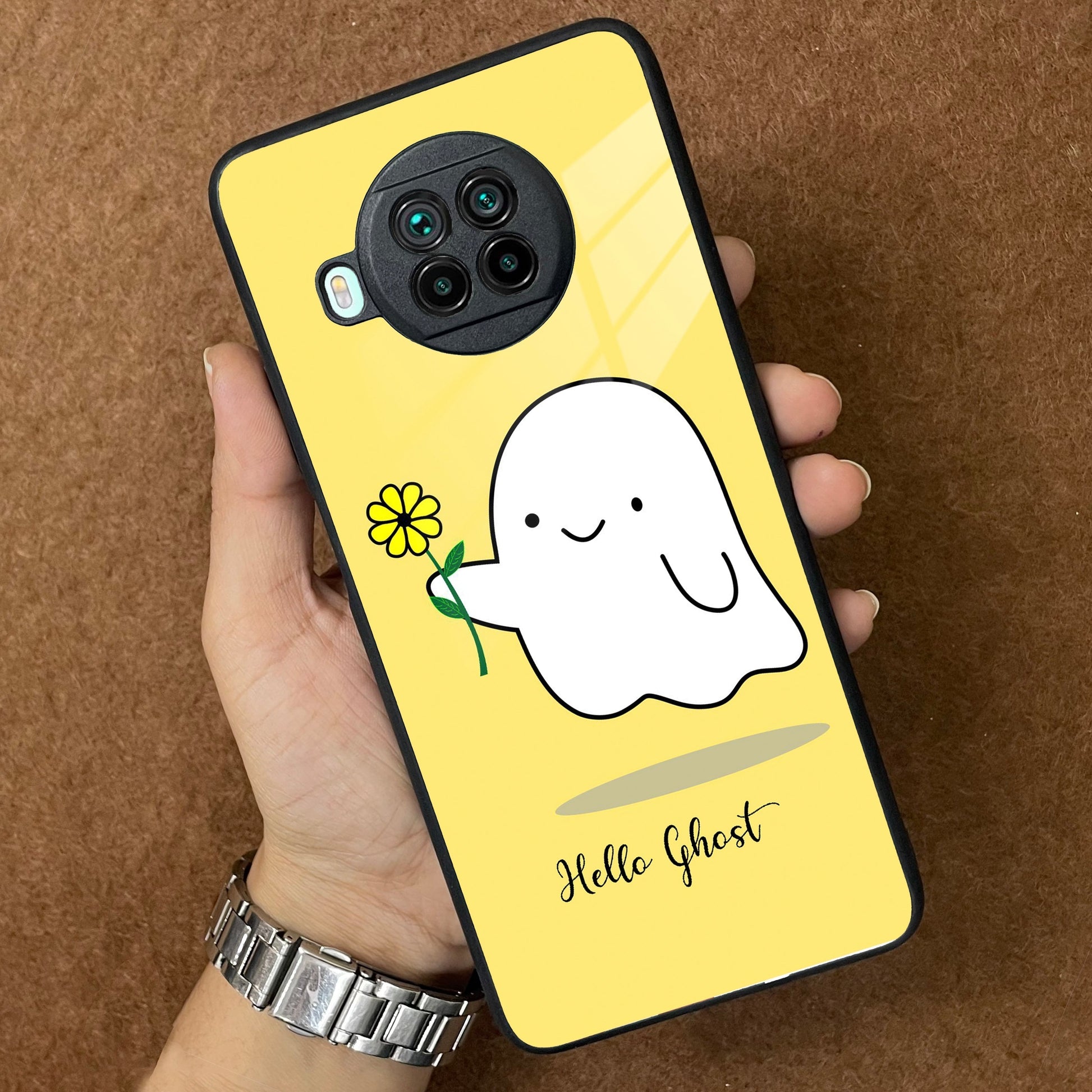 Ghost With Flower Glass Case Cover For Redmi/Xiaomi ShopOnCliQ