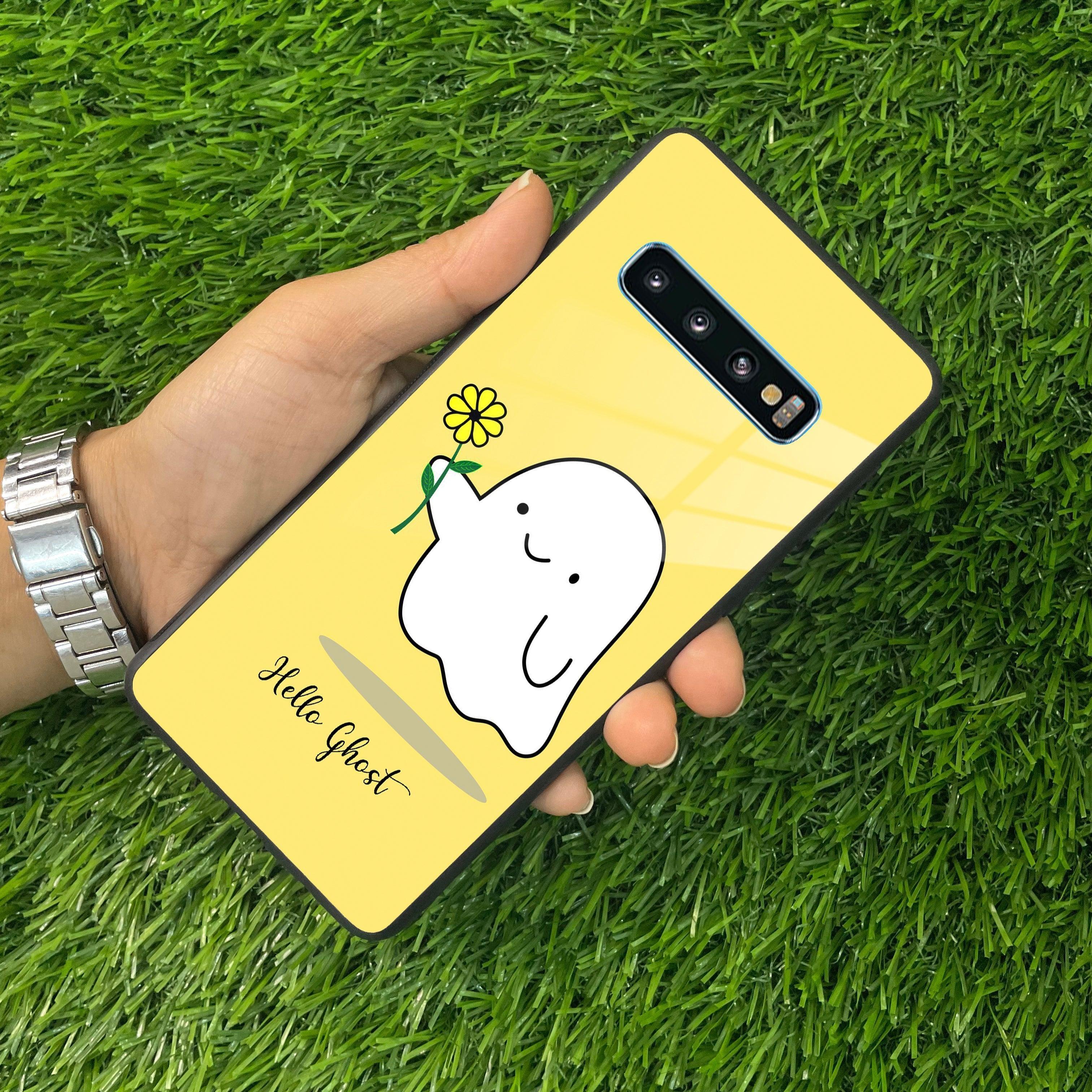 Ghost With Flower Glass Case Cover For Samsung - ShopOnCliQ