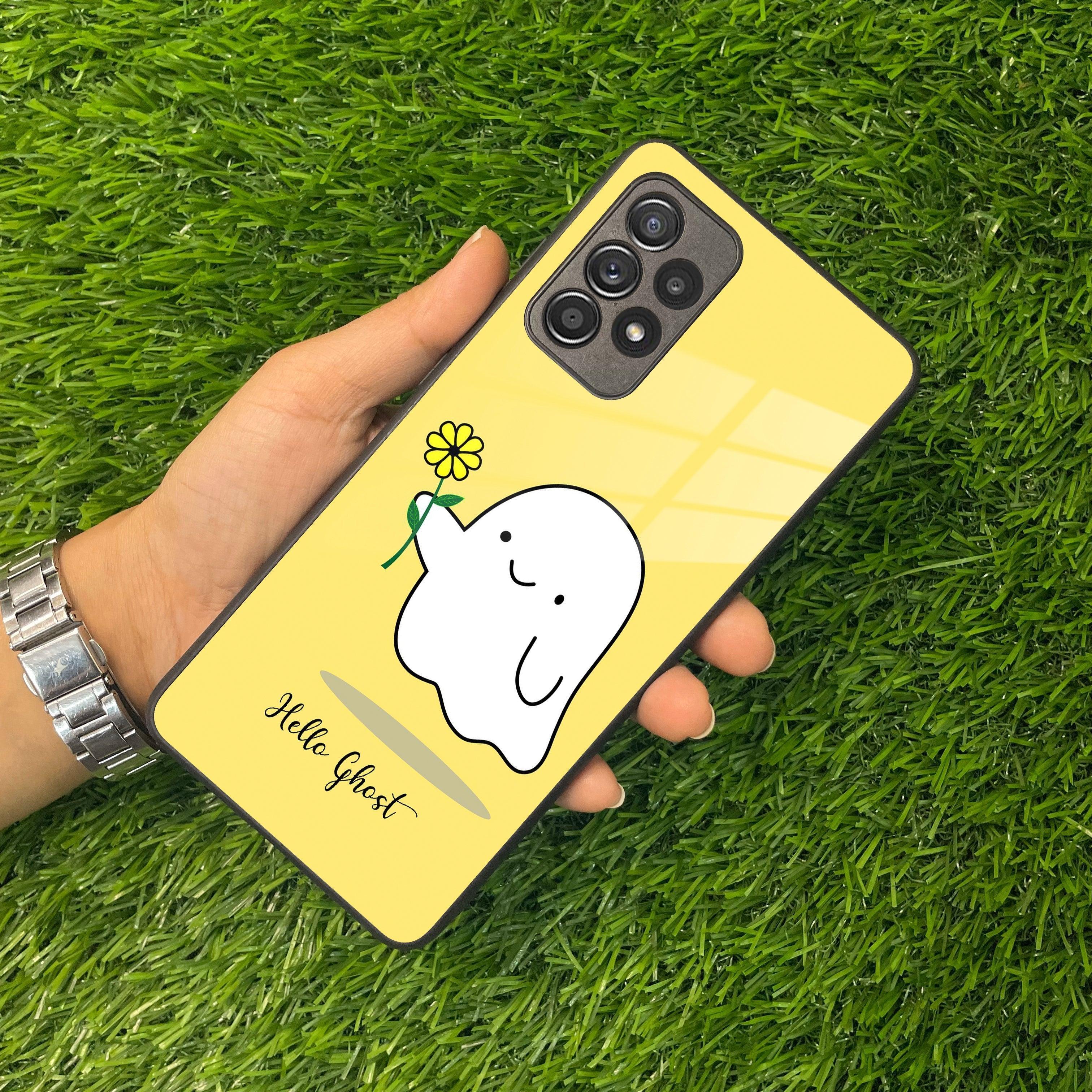 Ghost With Flower Glass Case Cover For Samsung - ShopOnCliQ