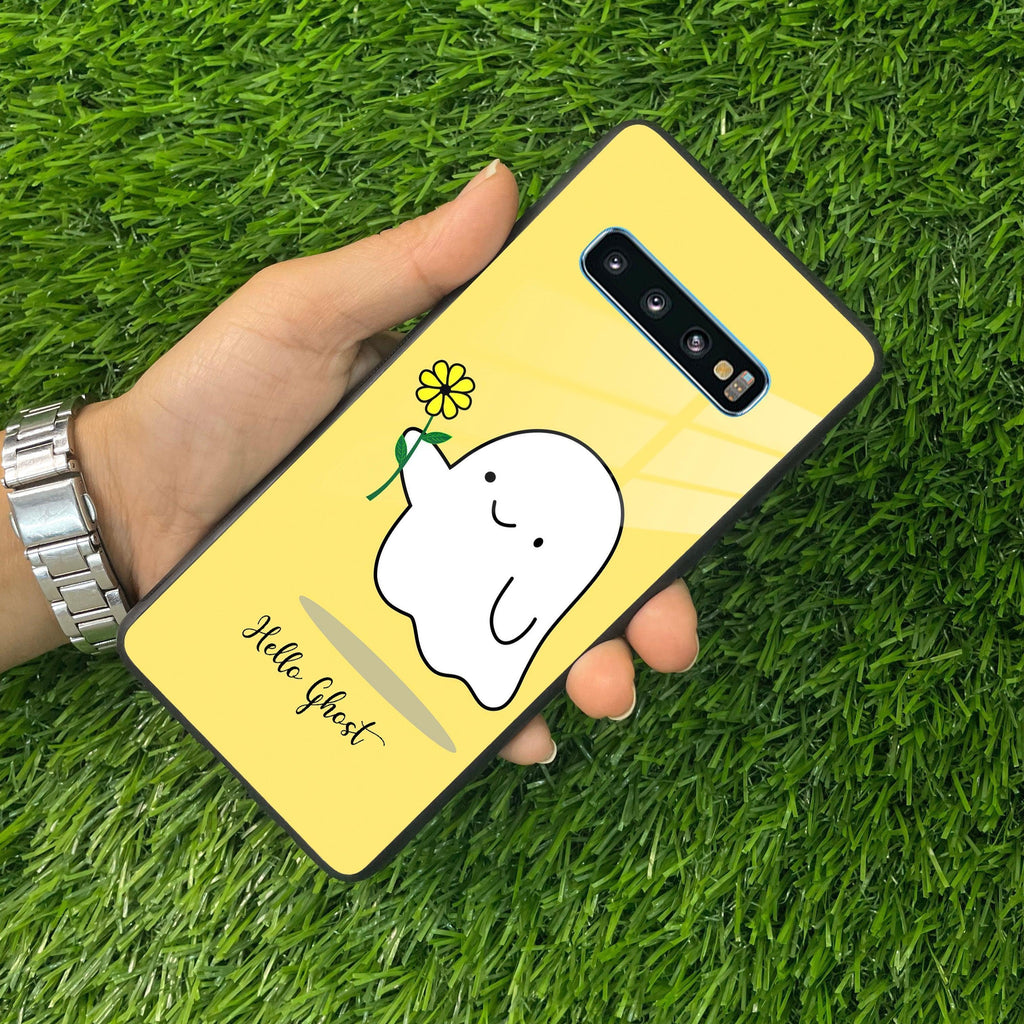 Ghost With Flower Glass Case Cover For Samsung - ShopOnCliQ