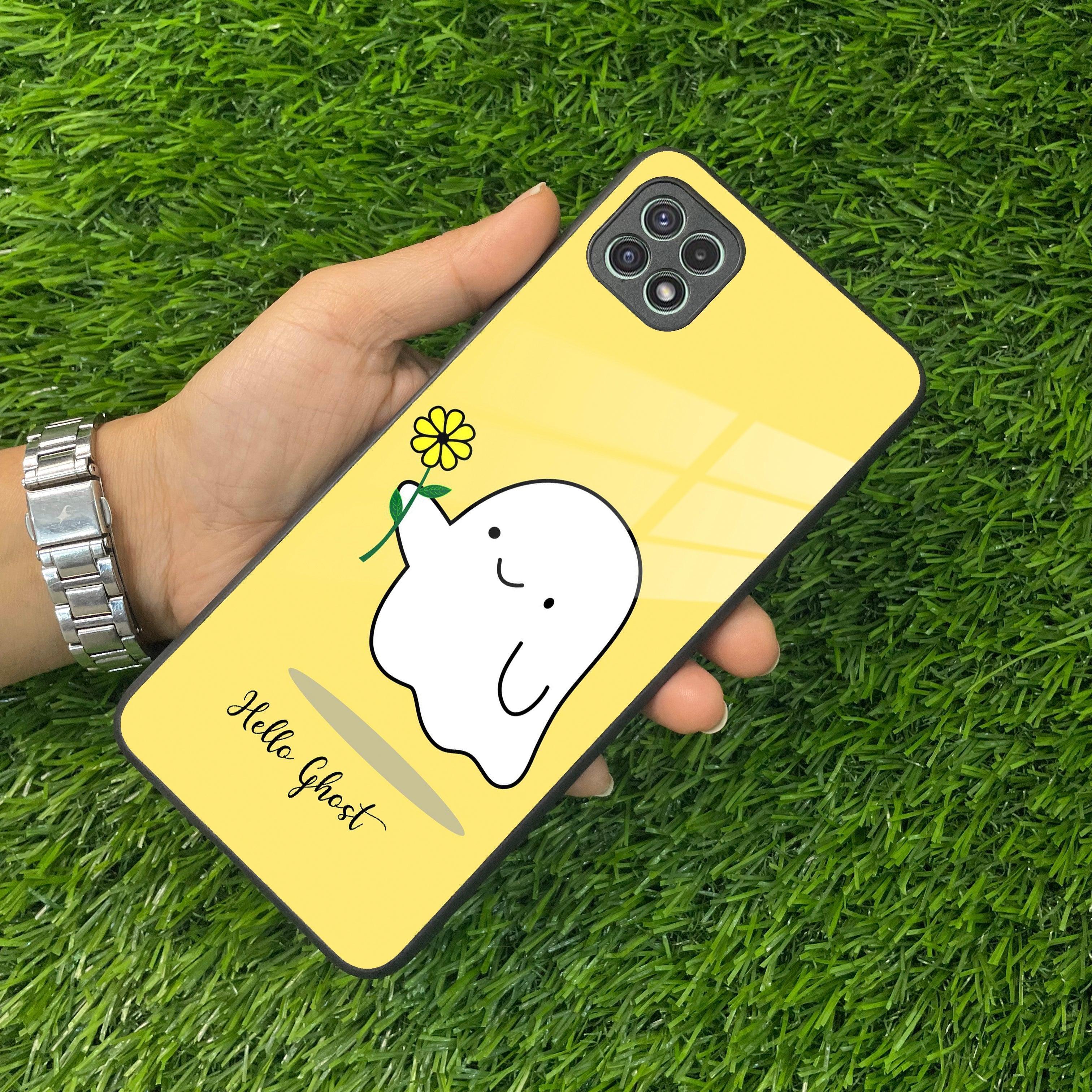 Ghost With Flower Glass Case Cover For Samsung - ShopOnCliQ