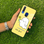 Ghost With Flower Glass Case Cover For Vivo - ShopOnCliQ