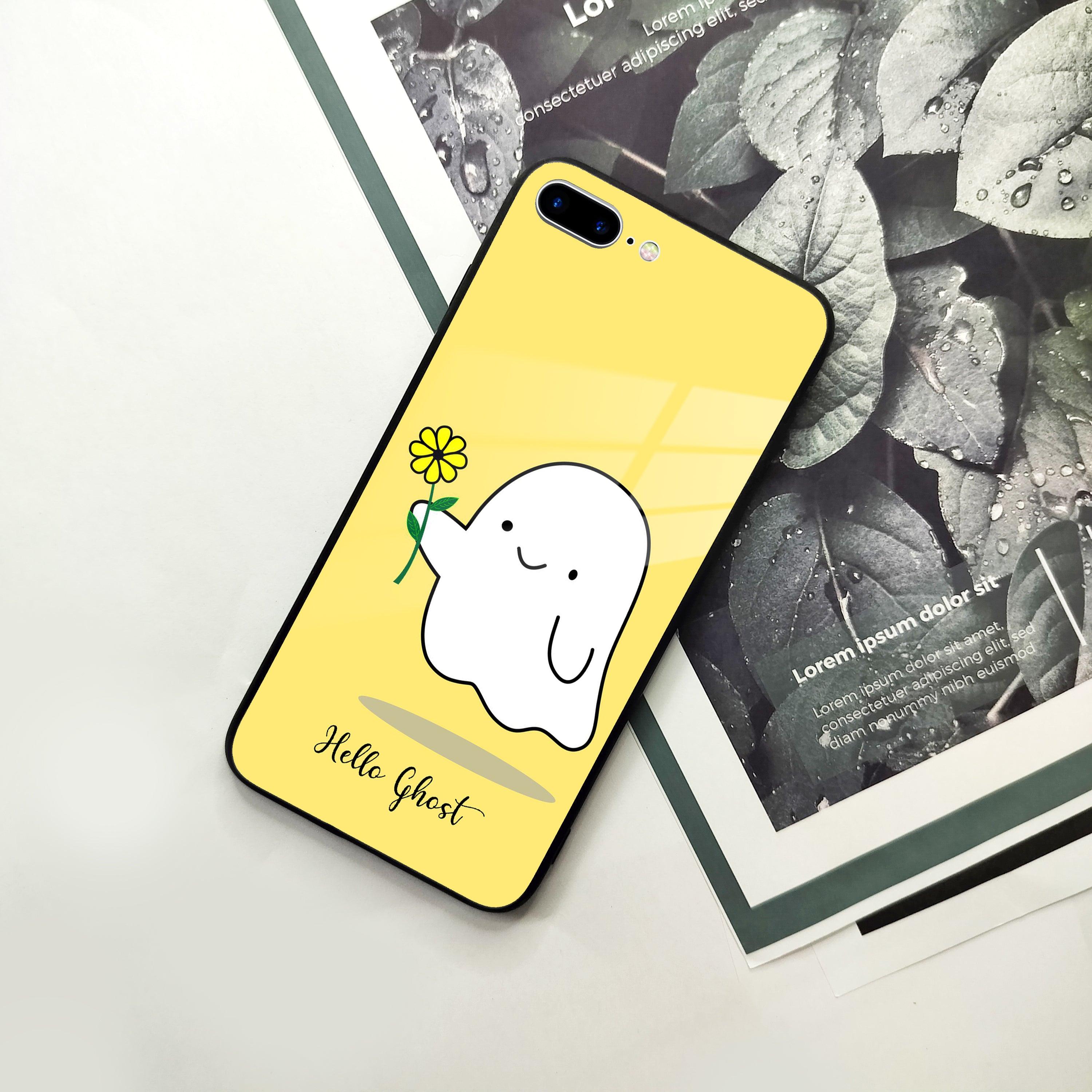 Ghost With Flower Glass Case Cover For iPhone - ShopOnCliQ