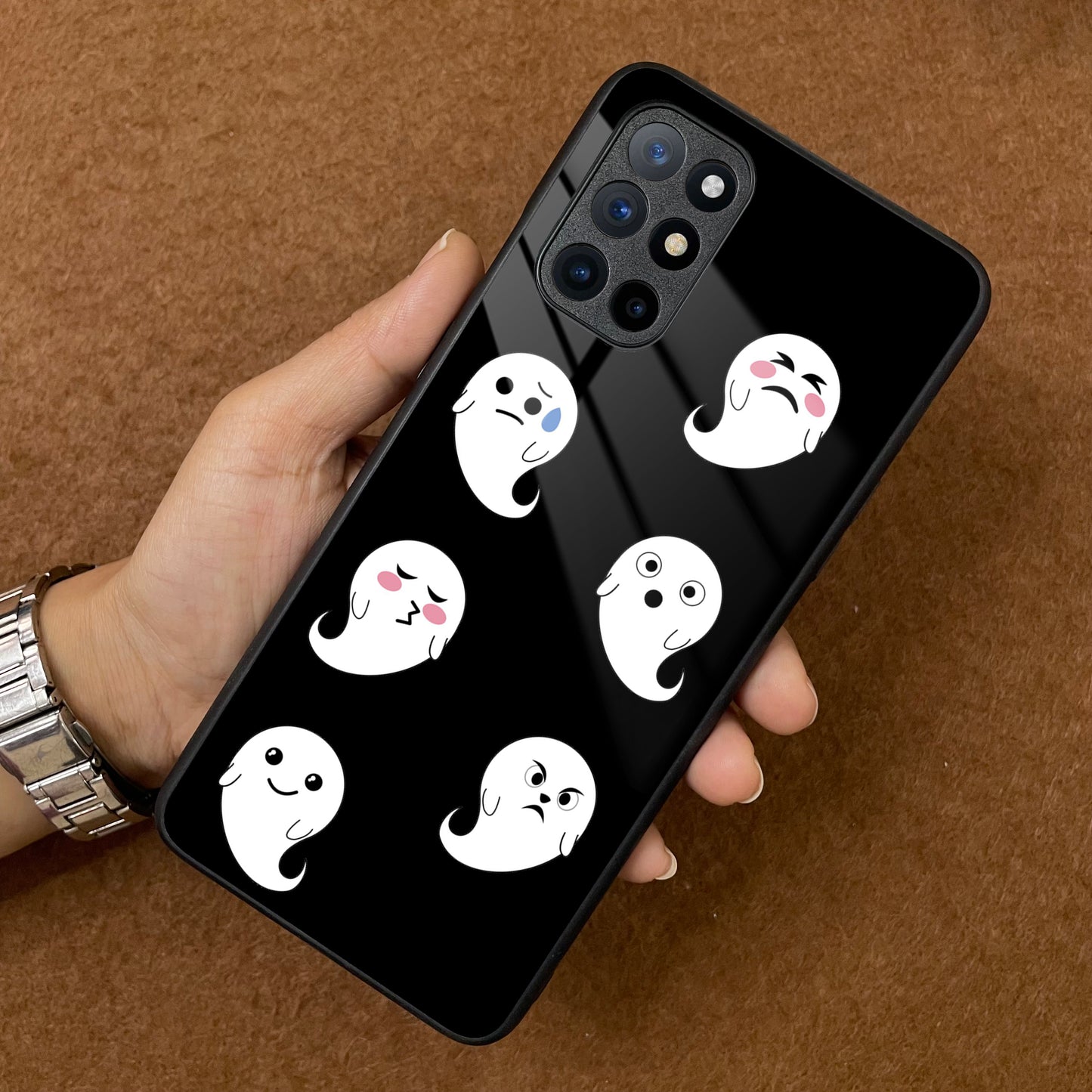Cute Ghost Glass Case Cover For OnePlus
