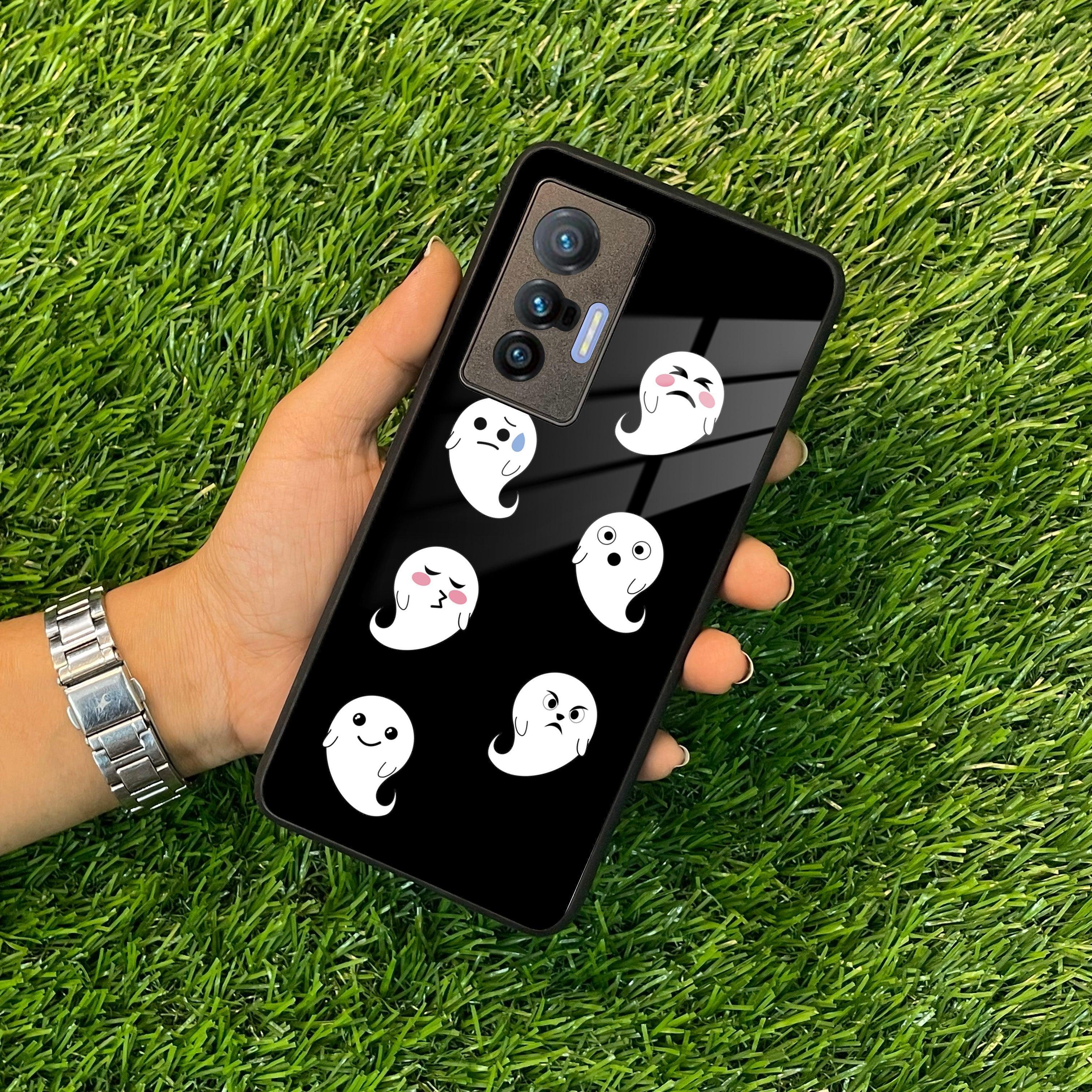 Cute Ghost Glass Case Cover For Vivo - ShopOnCliQ