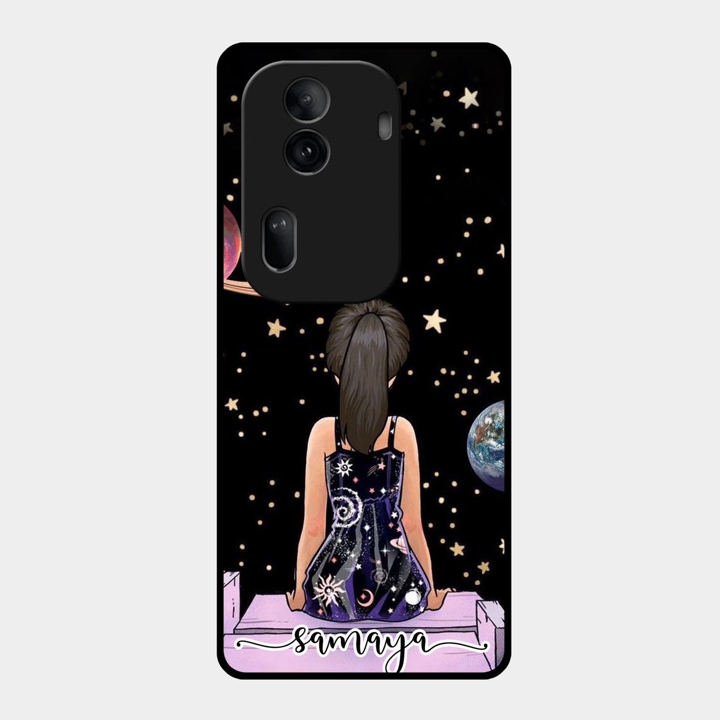 Girl In Universe Customised Glossy Metal Case Cover For Oppo - ShopOnCliQ