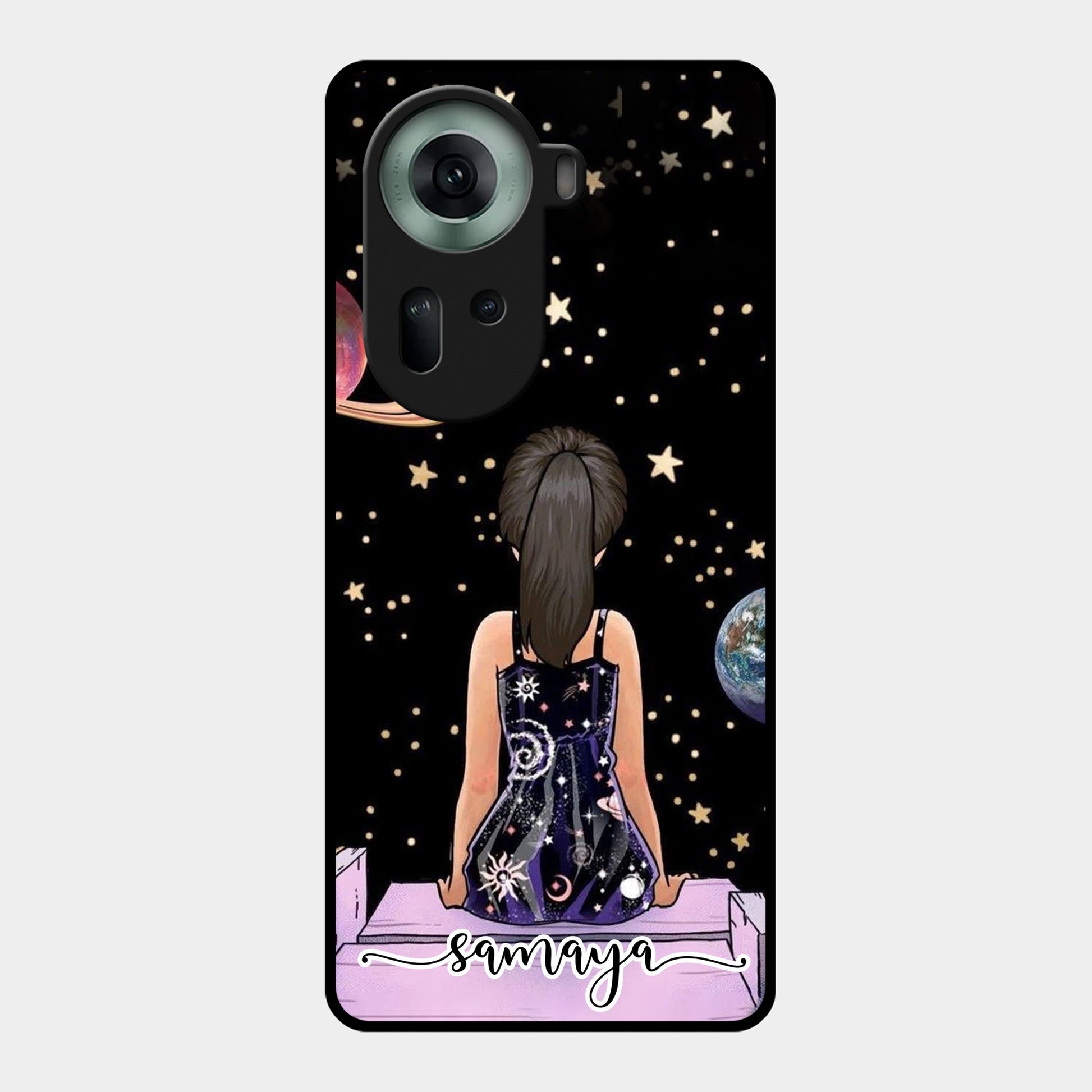 Girl In Universe Customised Glossy Metal Case Cover For Oppo - ShopOnCliQ