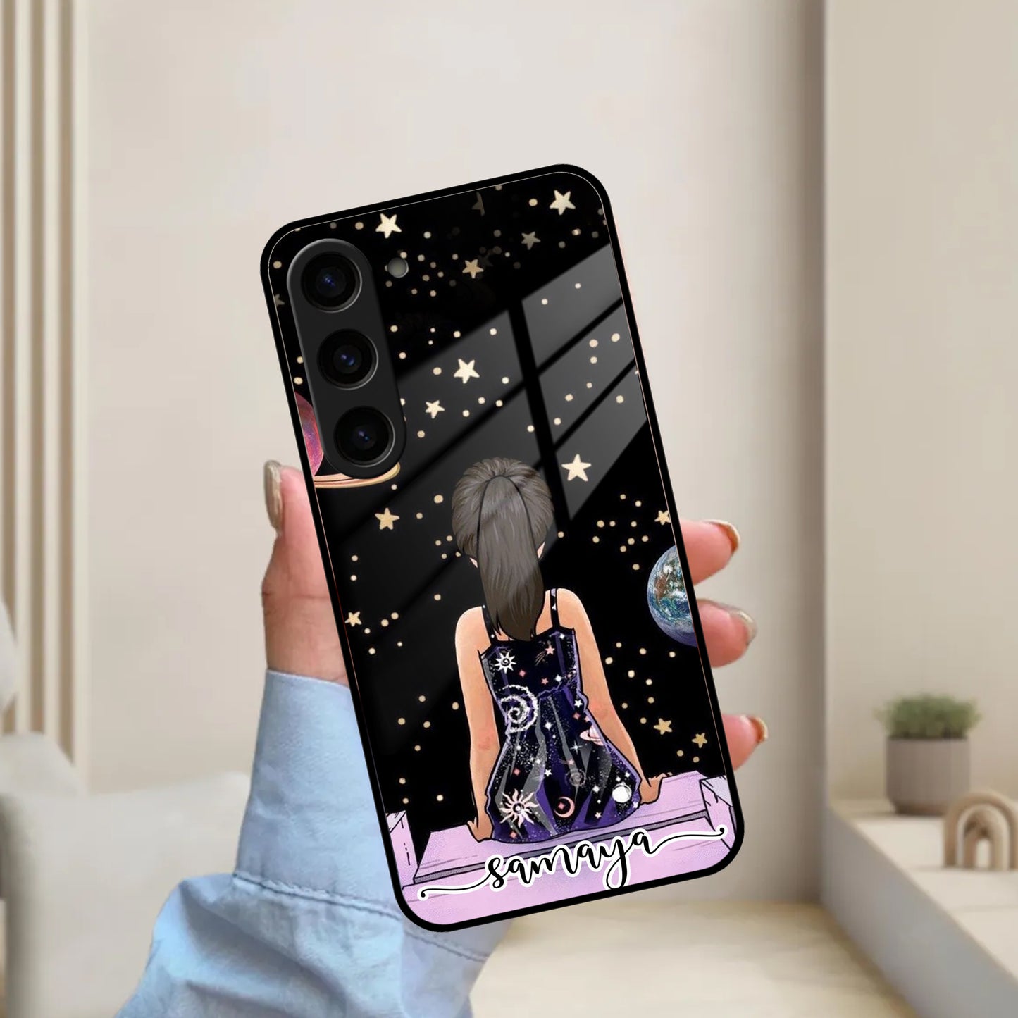 Girl In Universe Customised Glossy Metal Case Cover For Samsung - ShopOnCliQ