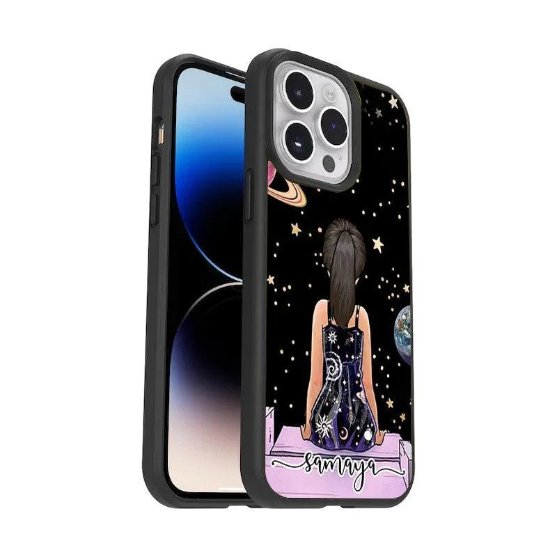 Girl In Universe Customised Glossy Metal Case Cover For iPhone - ShopOnCliQ