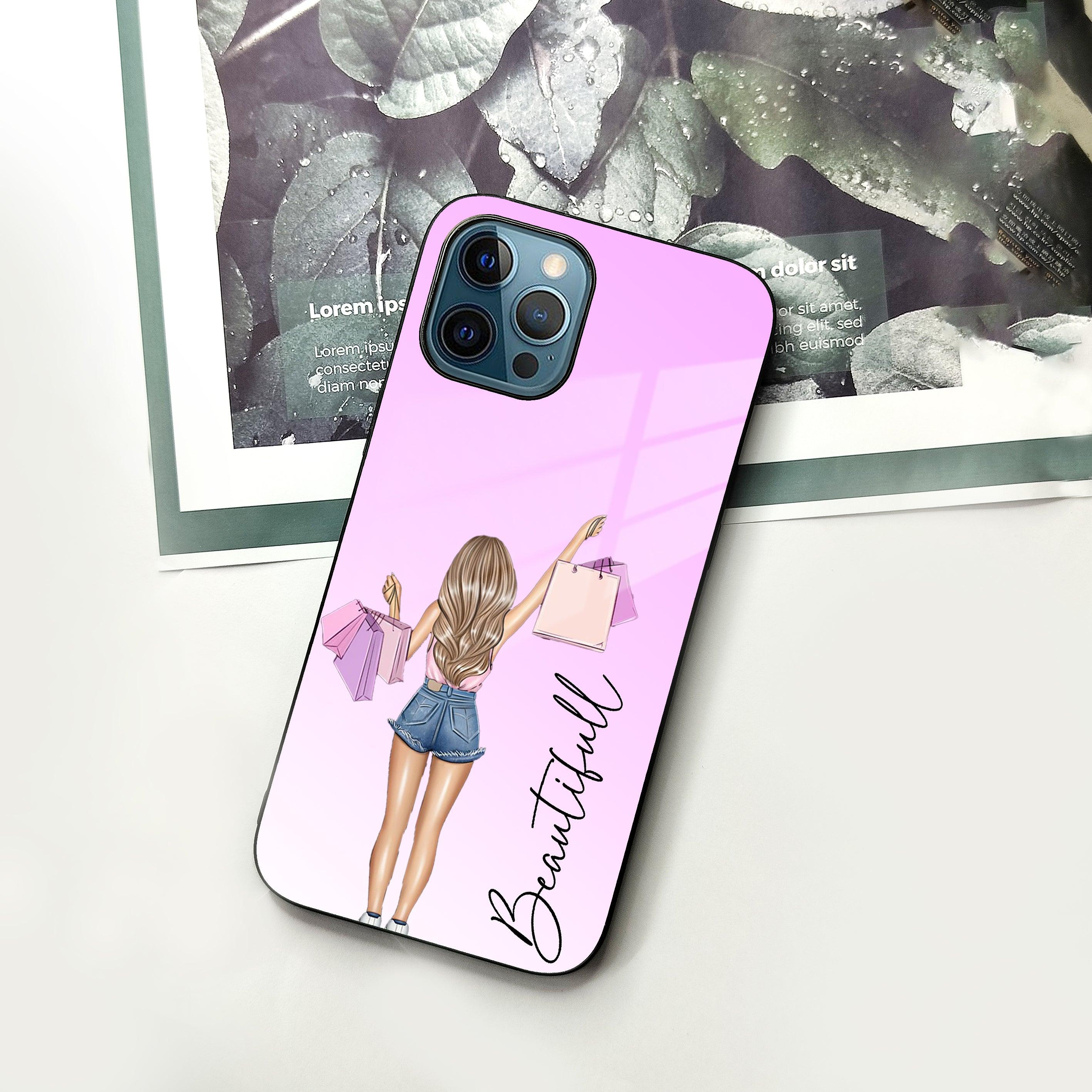 Girl With Bag Glass Case Cover For iPhone - ShopOnCliQ