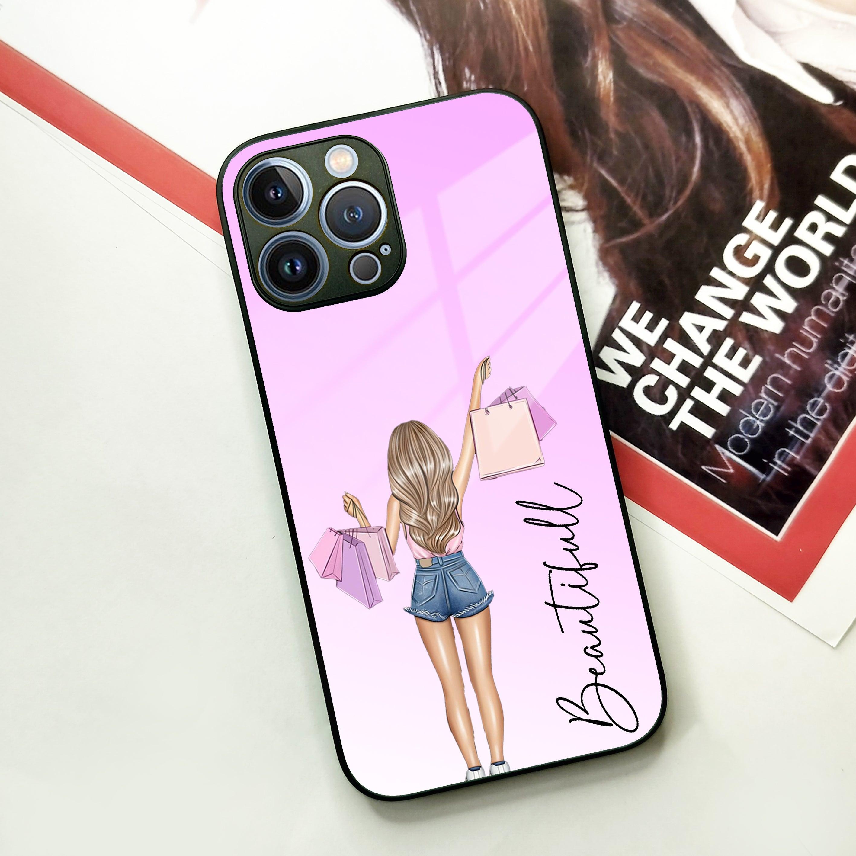 Girl With Bag Glass Case Cover For iPhone - ShopOnCliQ