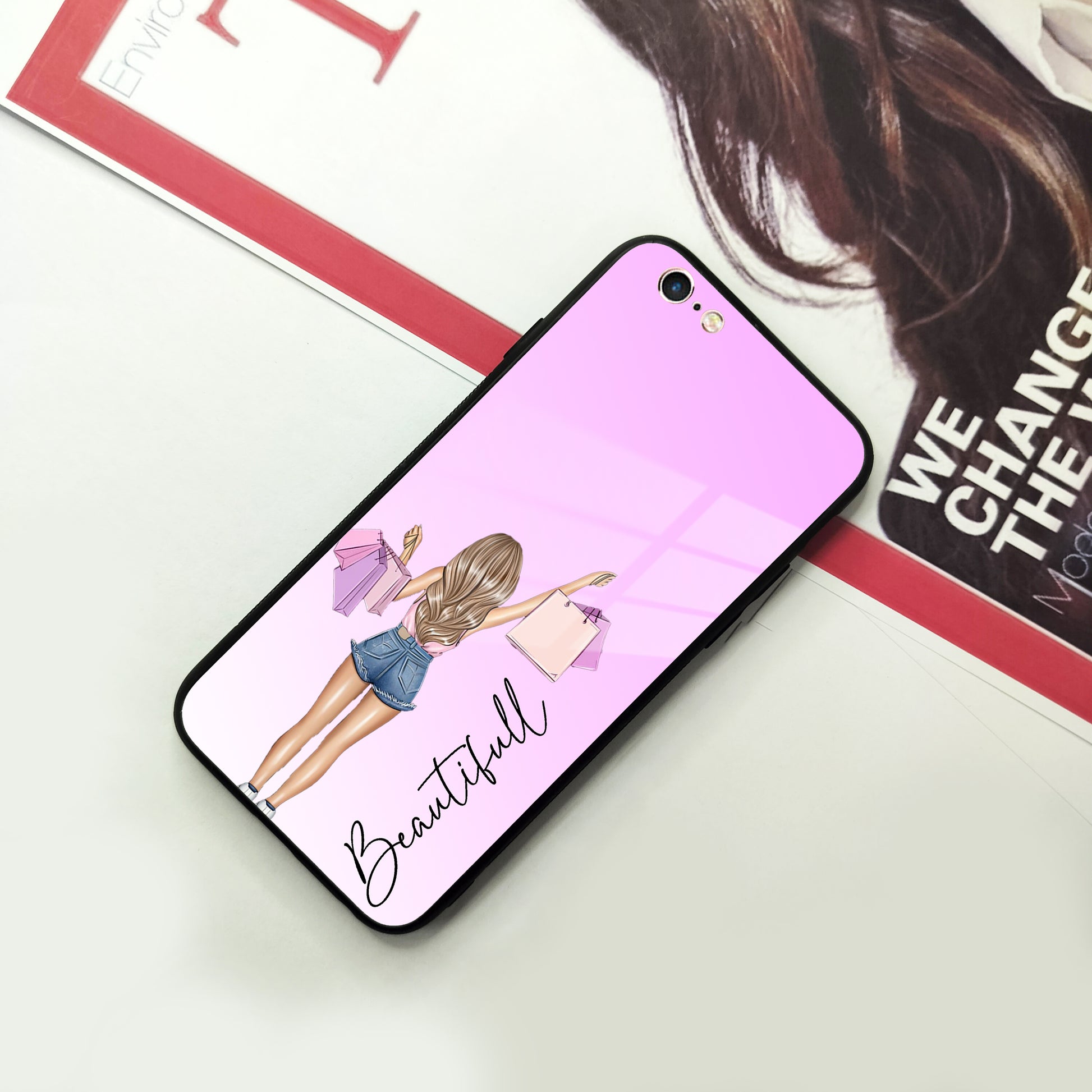 Girl With Bag Glass Case Cover For iPhone ShopOnCliQ