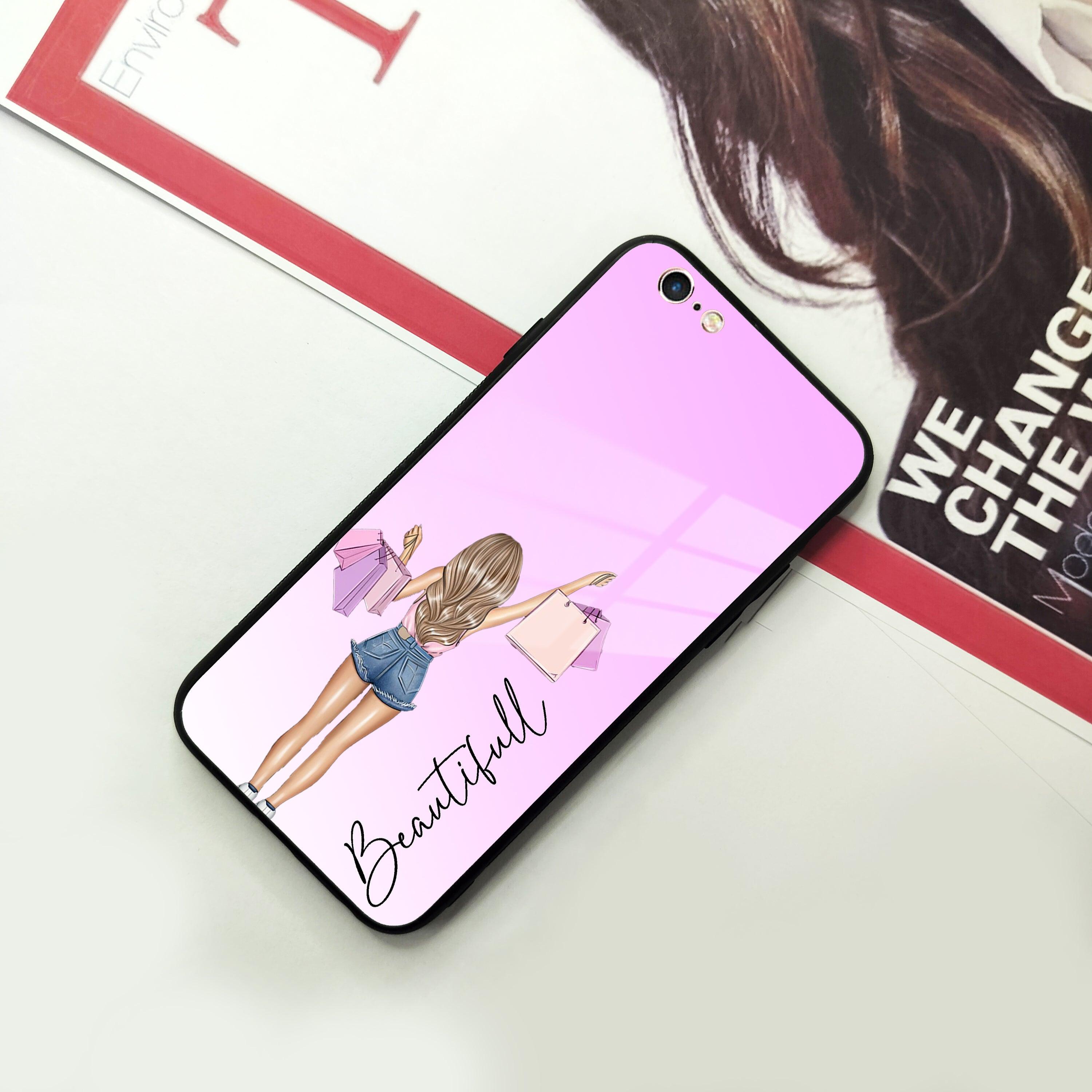 Girl With Bag Glass Case Cover For iPhone - ShopOnCliQ