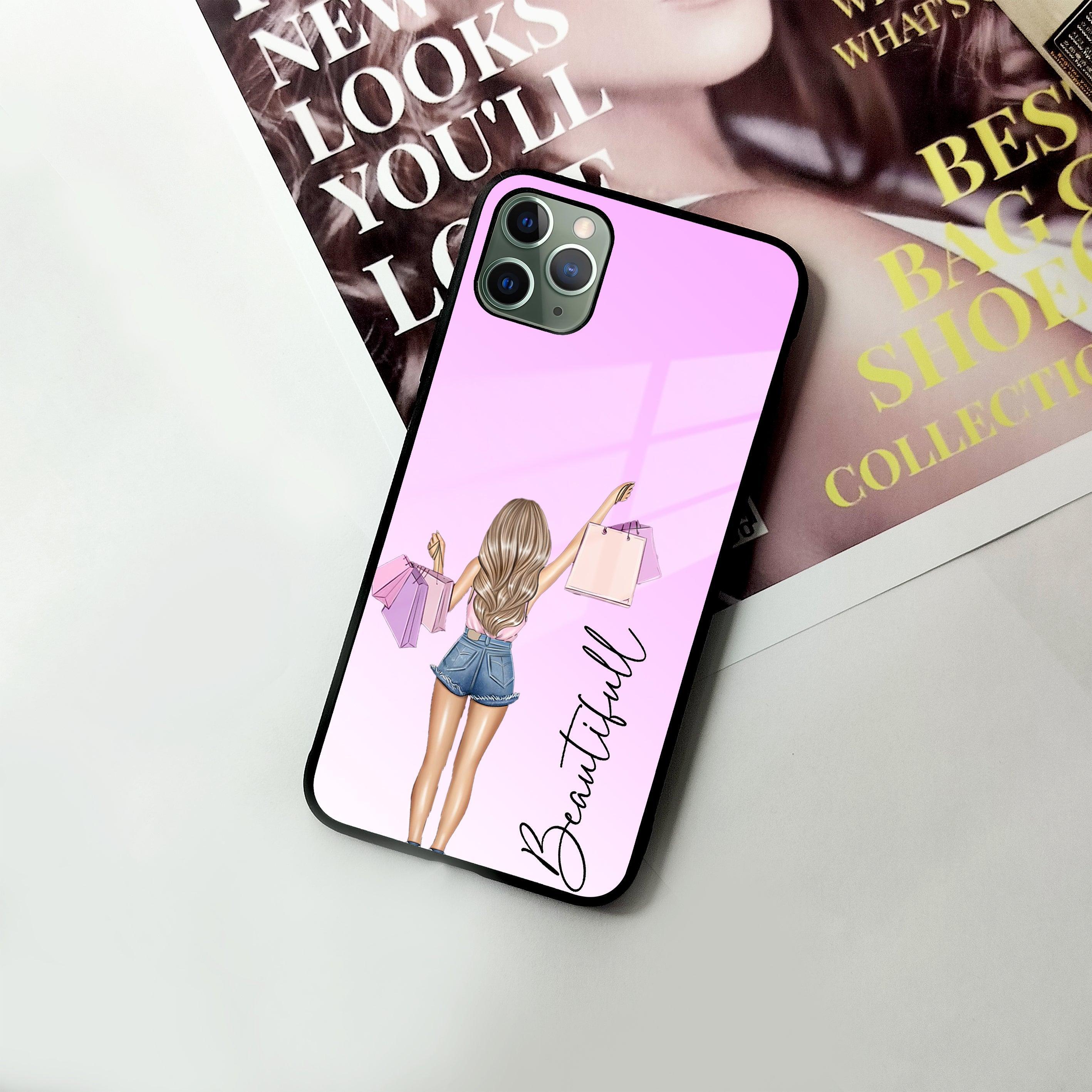 Girl With Bag Glass Case Cover For iPhone - ShopOnCliQ