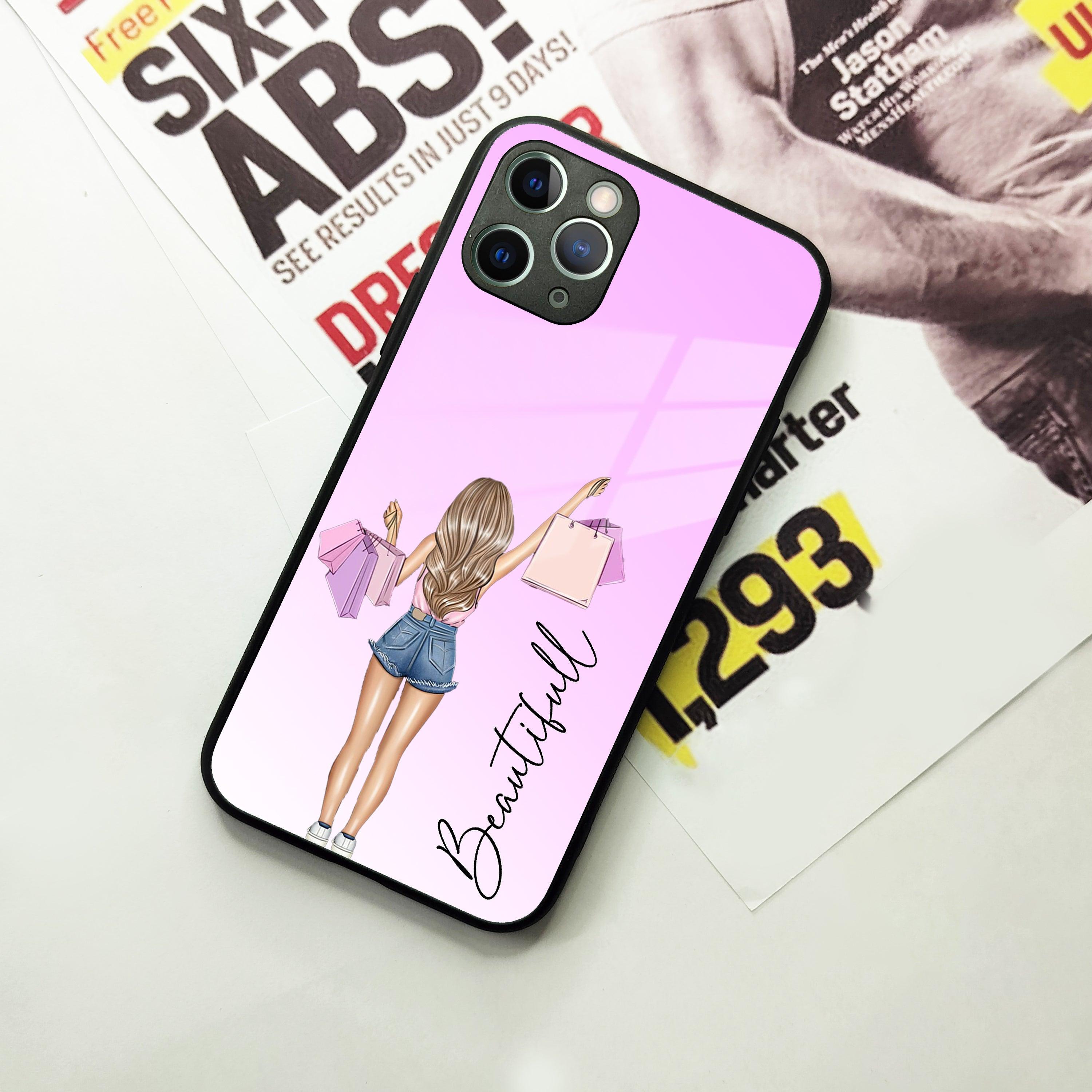 Girl With Bag Glass Case Cover For iPhone - ShopOnCliQ