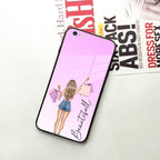 Girl With Bag Glass Case Cover For iPhone - ShopOnCliQ
