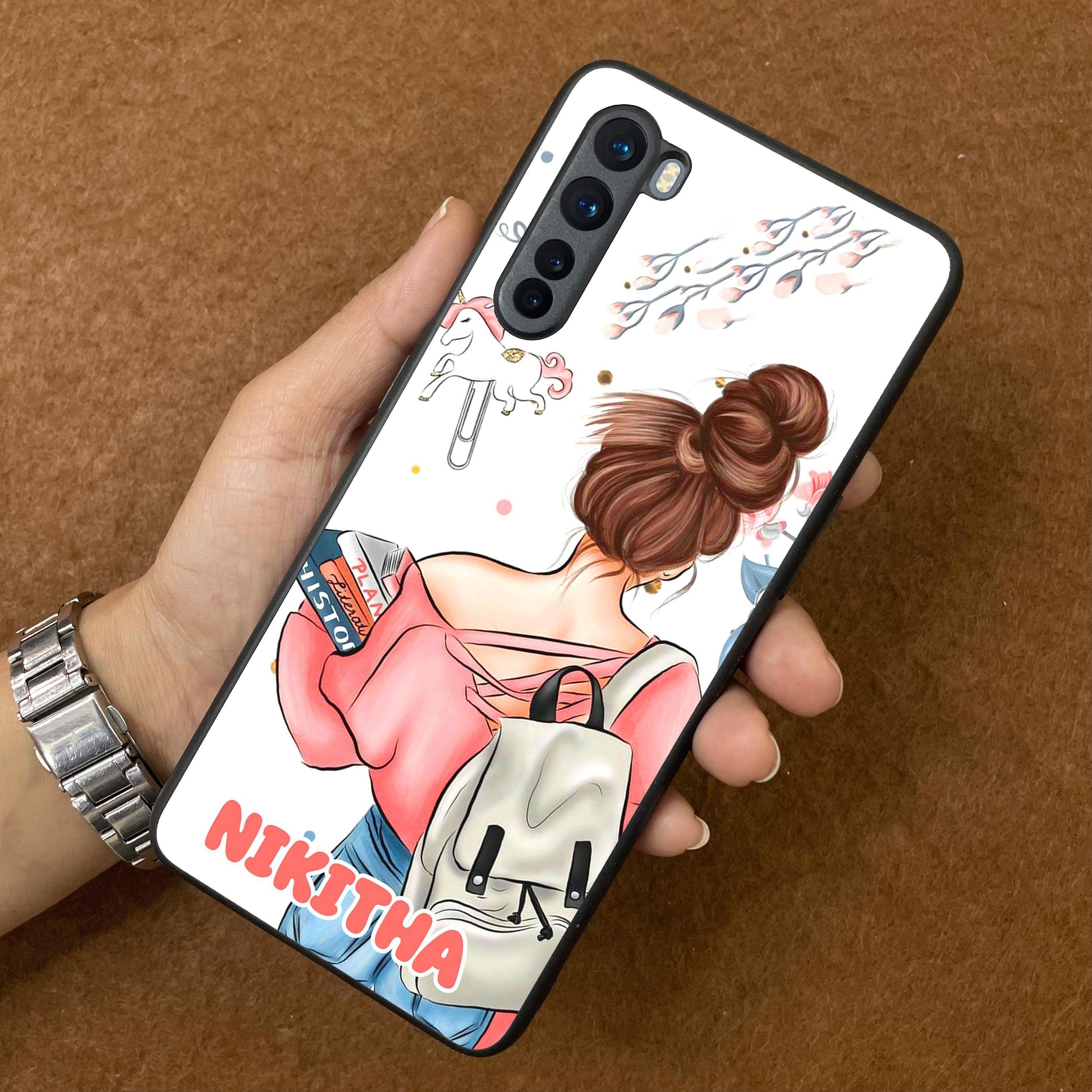 Girl With Book Glossy Metal Case Cover For OnePlus - ShopOnCliQ