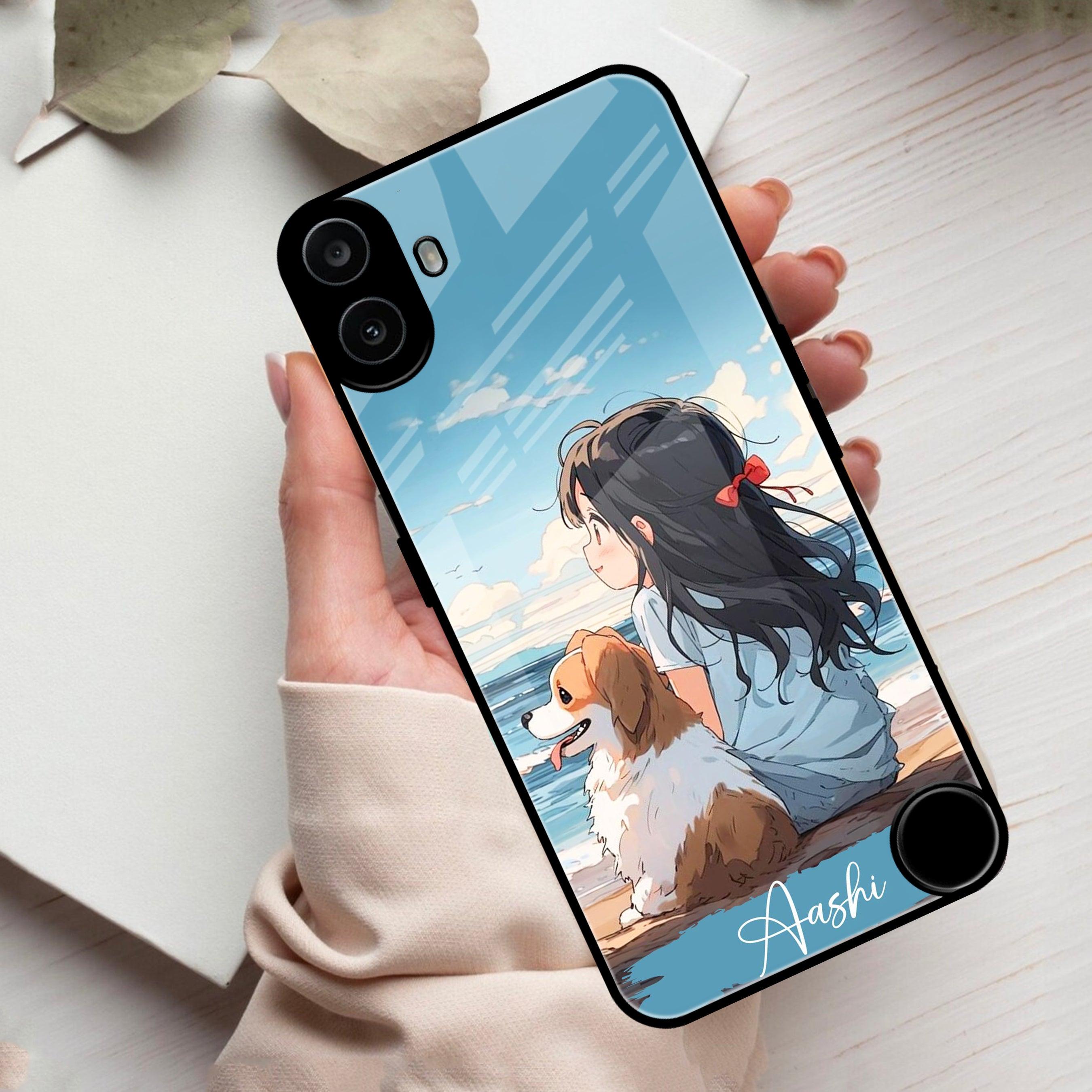 Girl With Dog Glossy Metal Case Cover For Nothing - ShopOnCliQ