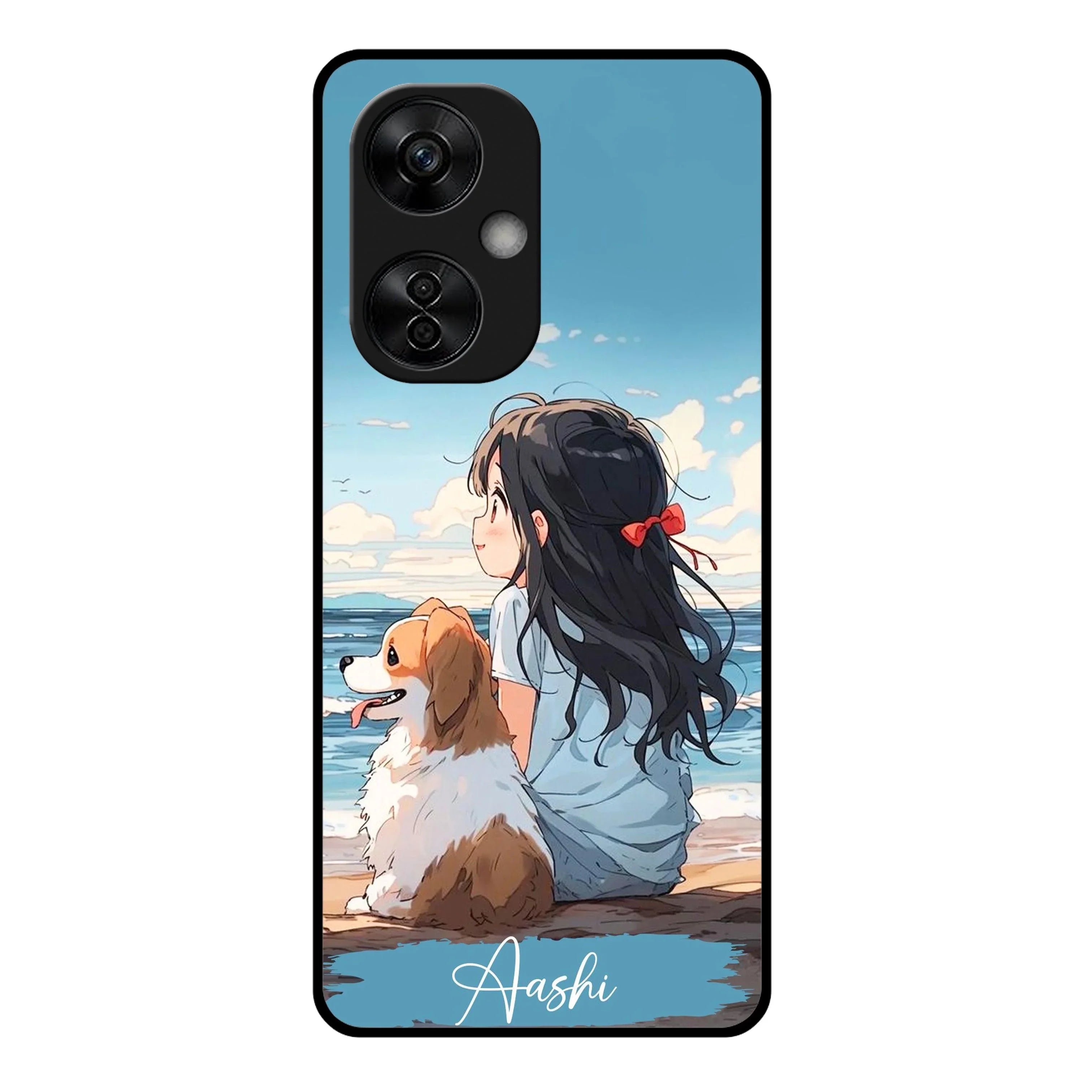 Girl With Dog Glossy Metal Case Cover For OnePlus - ShopOnCliQ