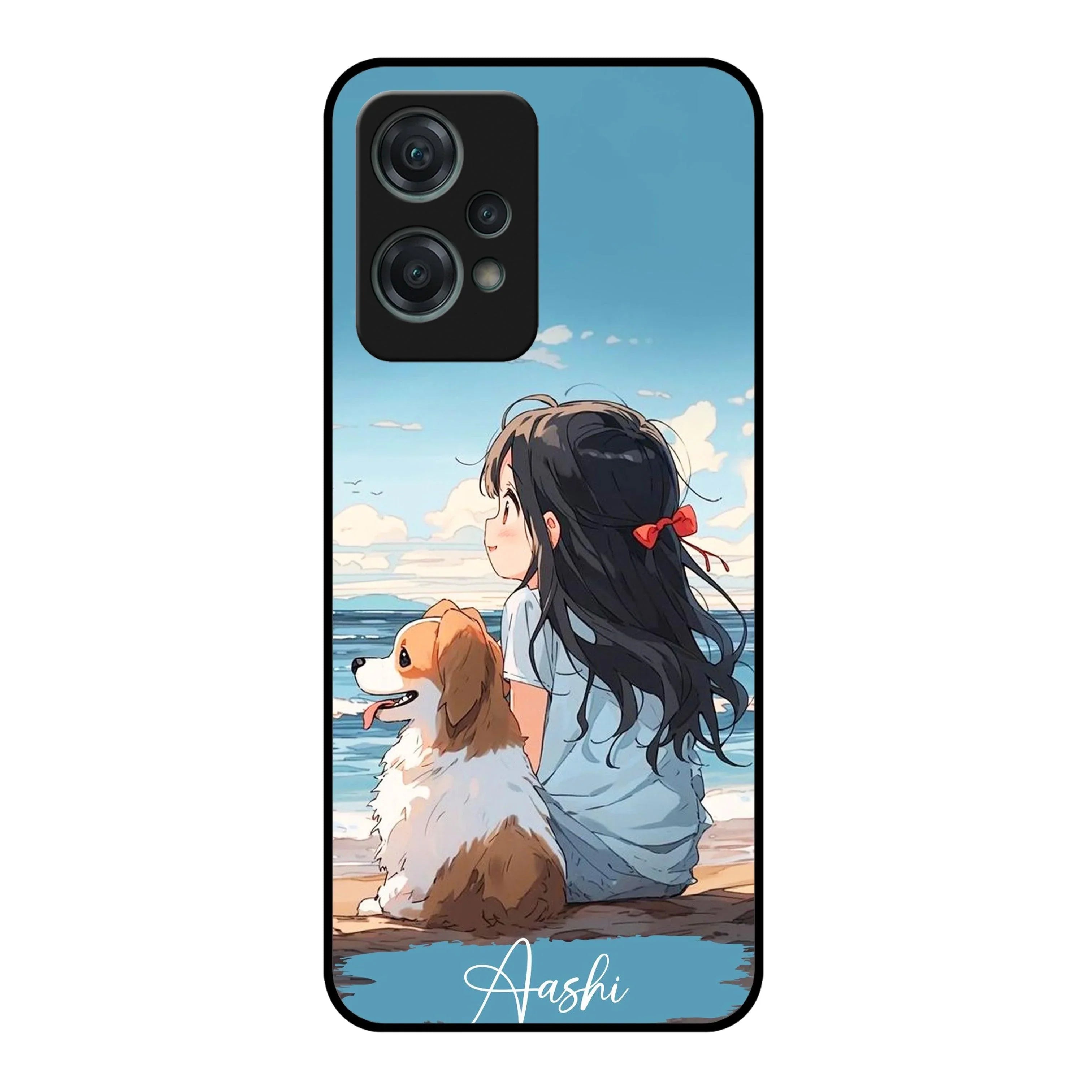 Girl With Dog Glossy Metal Case Cover For OnePlus - ShopOnCliQ