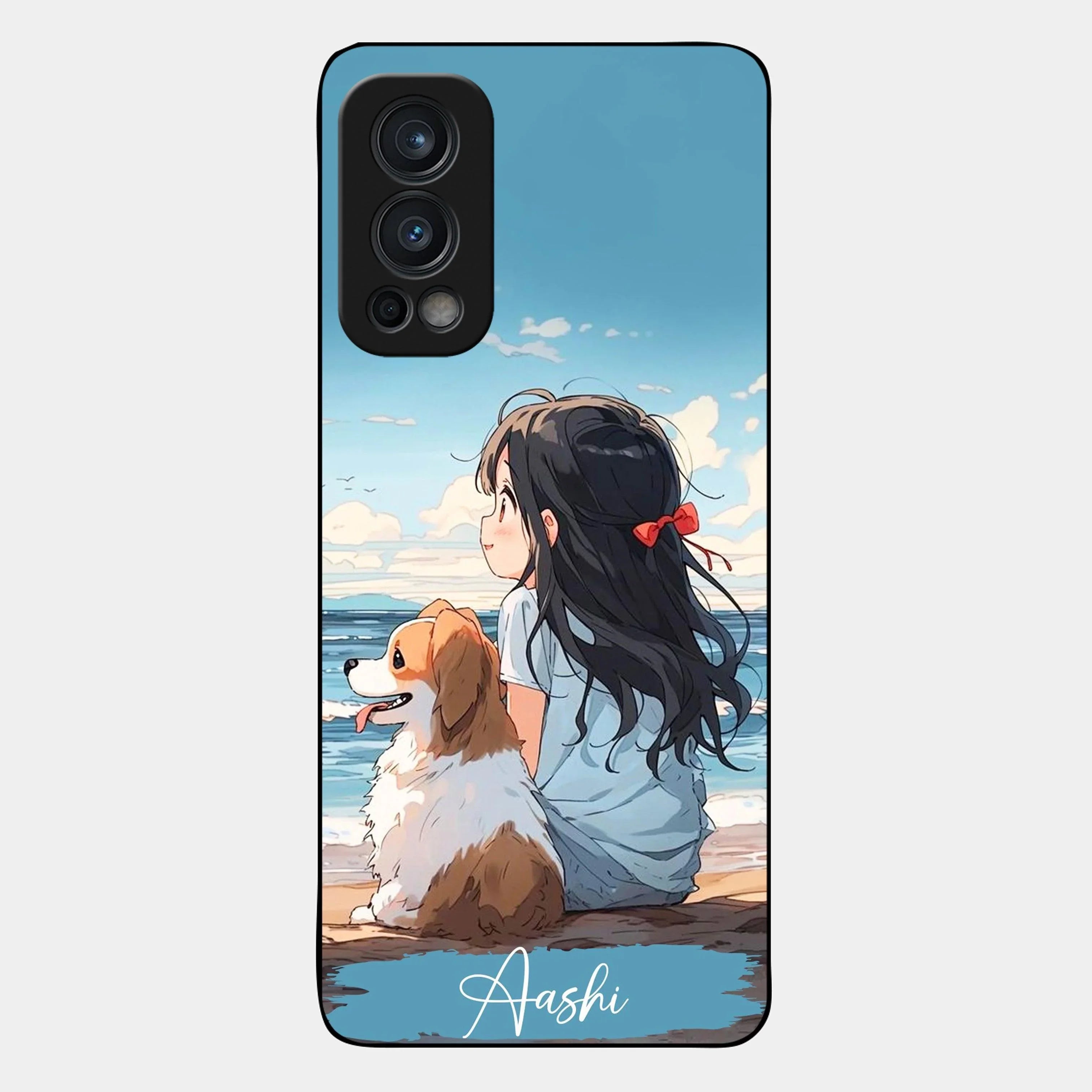 Girl With Dog Glossy Metal Case Cover For OnePlus - ShopOnCliQ