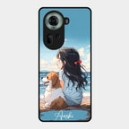 Girl With Dog Glossy Metal Case Cover For Oppo - ShopOnCliQ
