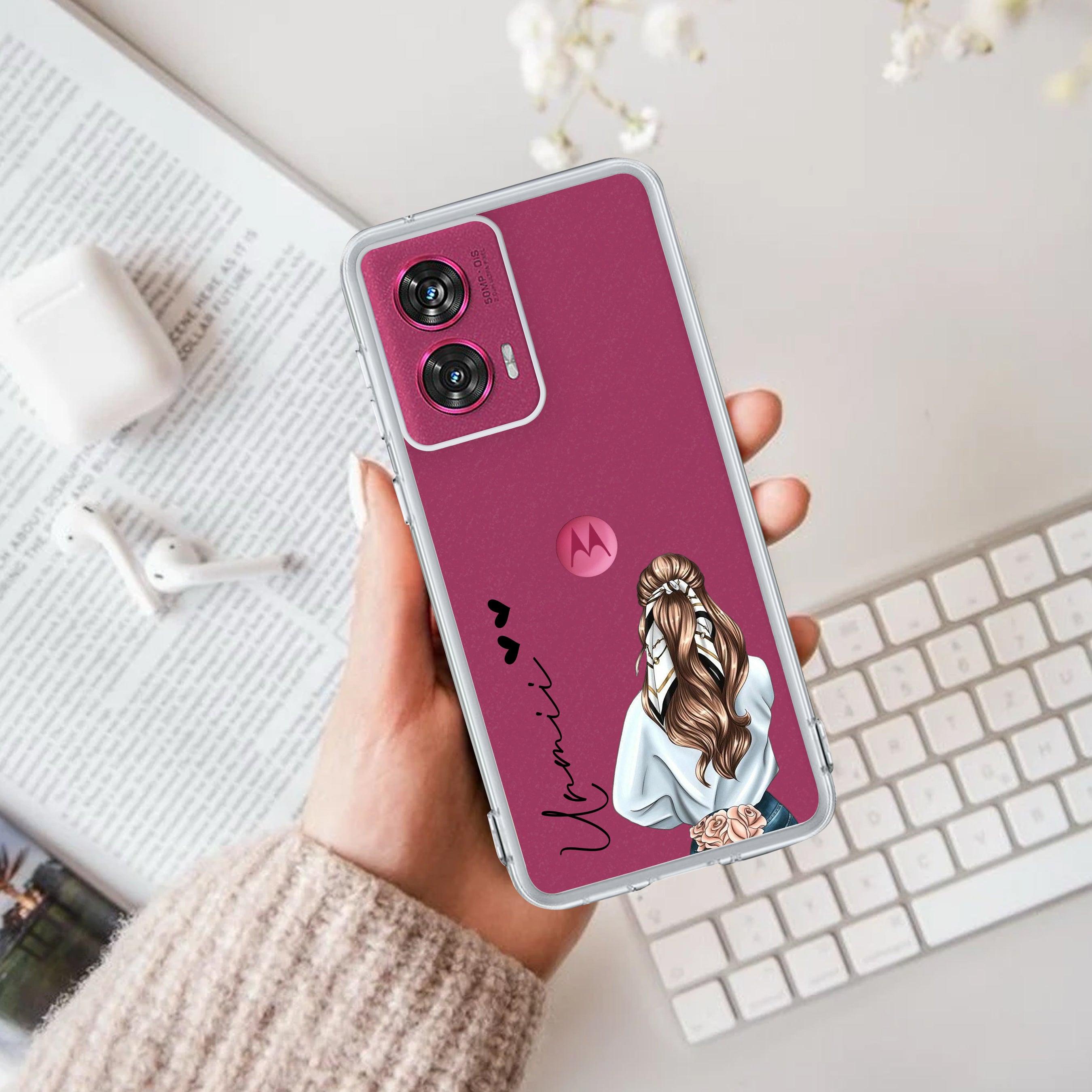 Girl With Flower Customize Transparent Silicon Case For Motorola - ShopOnCliQ