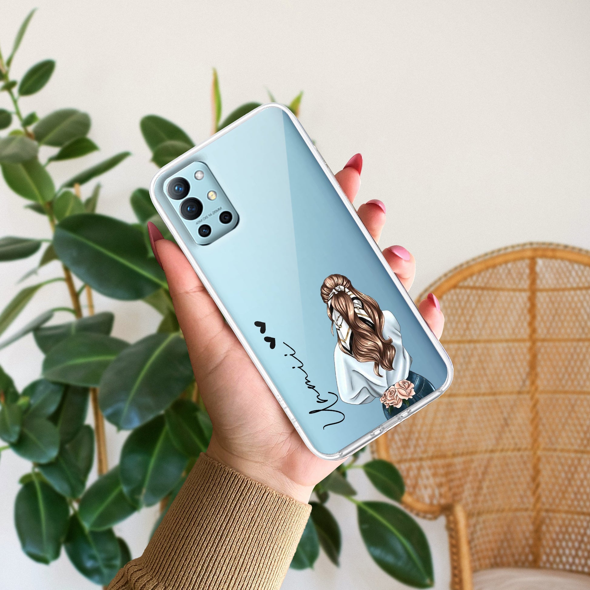 Girl With Flower Customize Transparent Silicon Case For OnePlus ShopOnCliQ