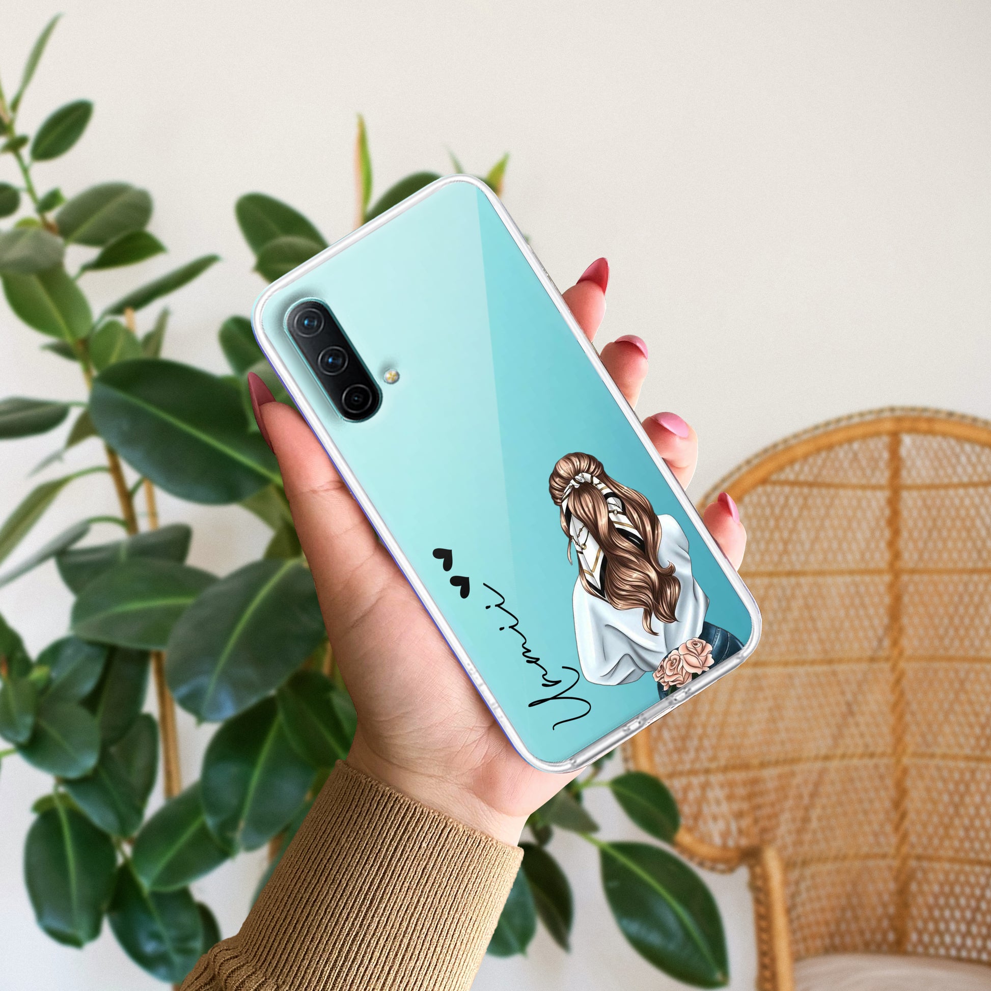 Girl With Flower Customize Transparent Silicon Case For OnePlus ShopOnCliQ