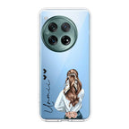Girl With Flower Customize Transparent Silicon Case For OnePlus 12R 5G