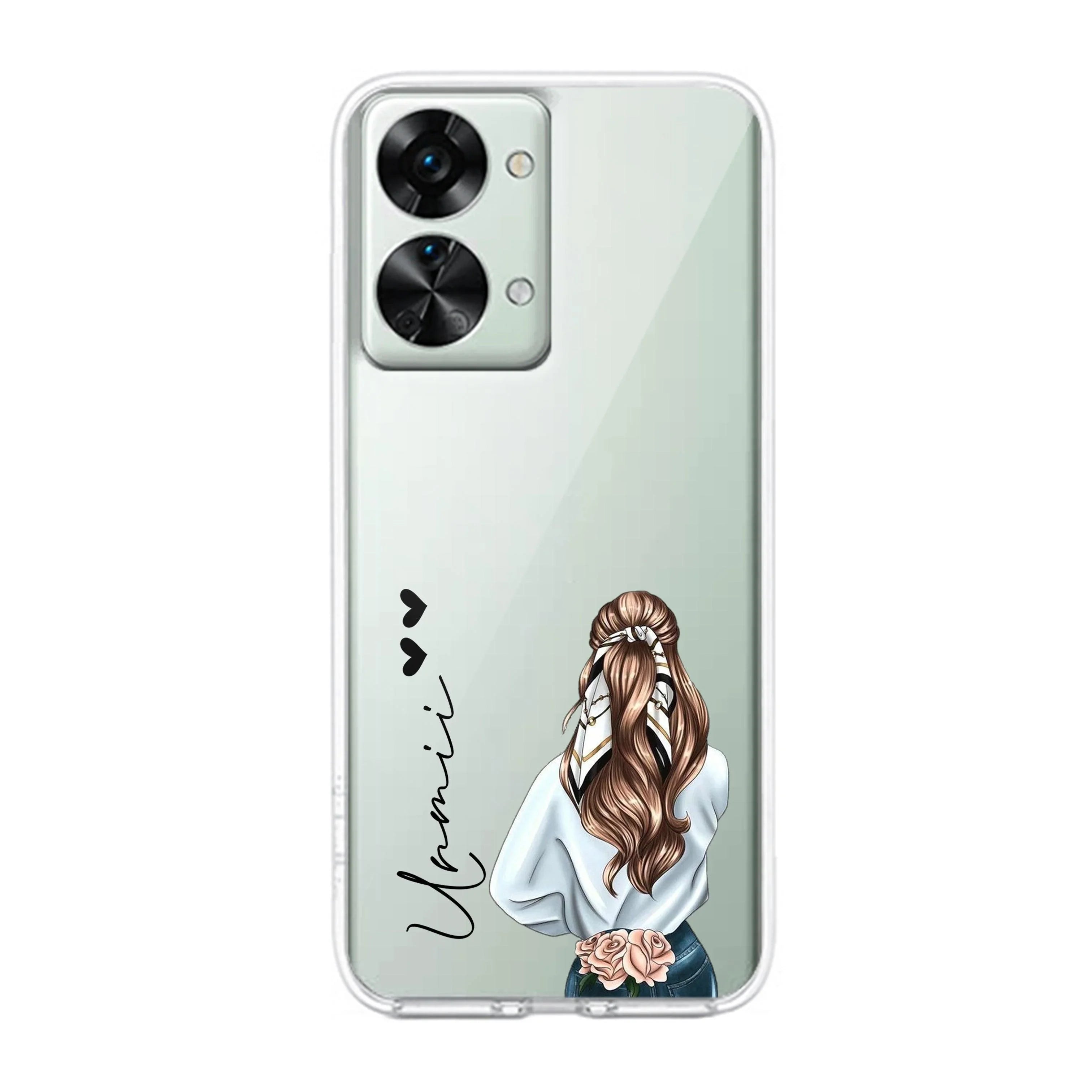 Girl With Flower Customize Transparent Silicon Case For OnePlus - ShopOnCliQ