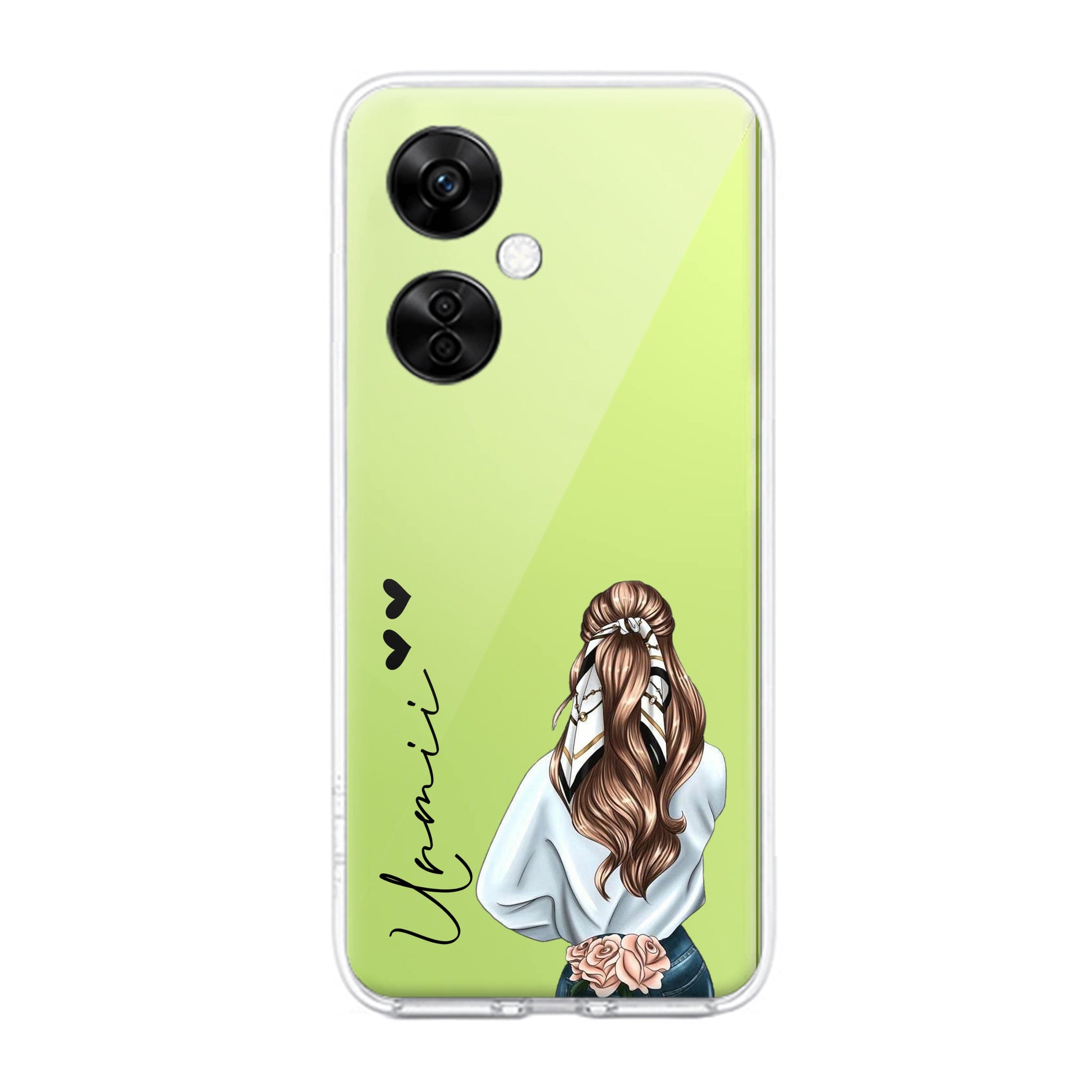 Girl With Flower Customize Transparent Silicon Case For OnePlus ShopOnCliQ