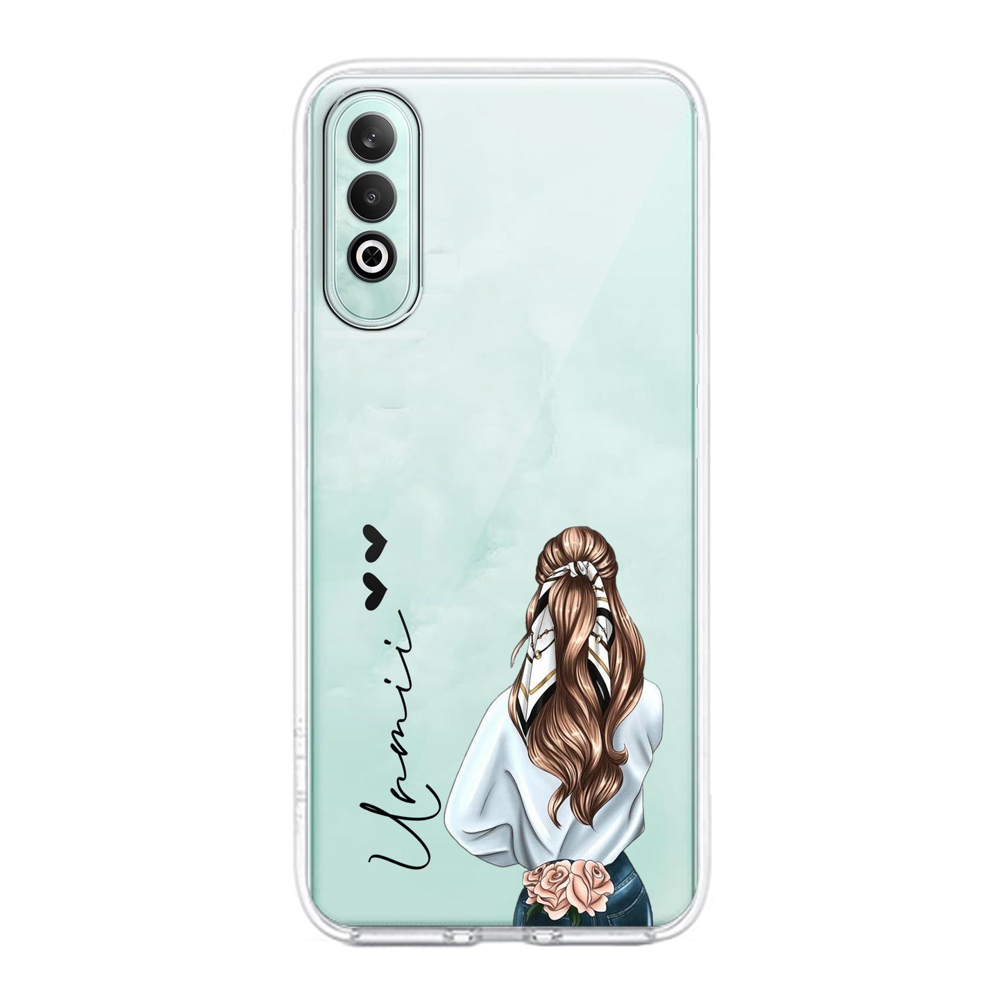 Girl With Flower Customize Transparent Silicon Case For OnePlus ShopOnCliQ