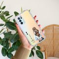 Girl With Flower Customize Transparent Silicon Case For Oppo Reno 6 5G