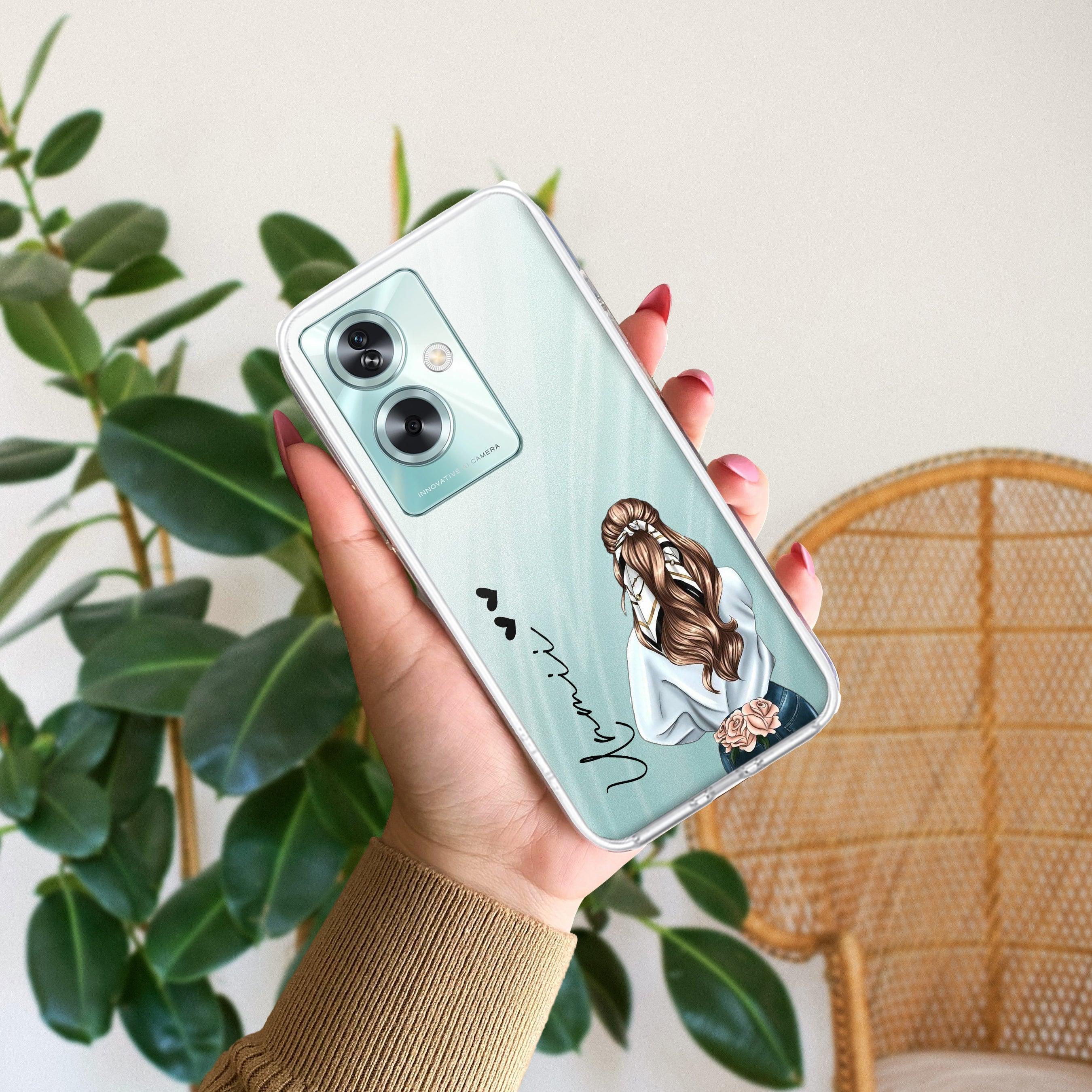 Girl With Flower Customize Transparent Silicon Case For Oppo - ShopOnCliQ