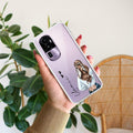 Girl With Flower Customize Transparent Silicon Case For Oppo Reno 10 5G