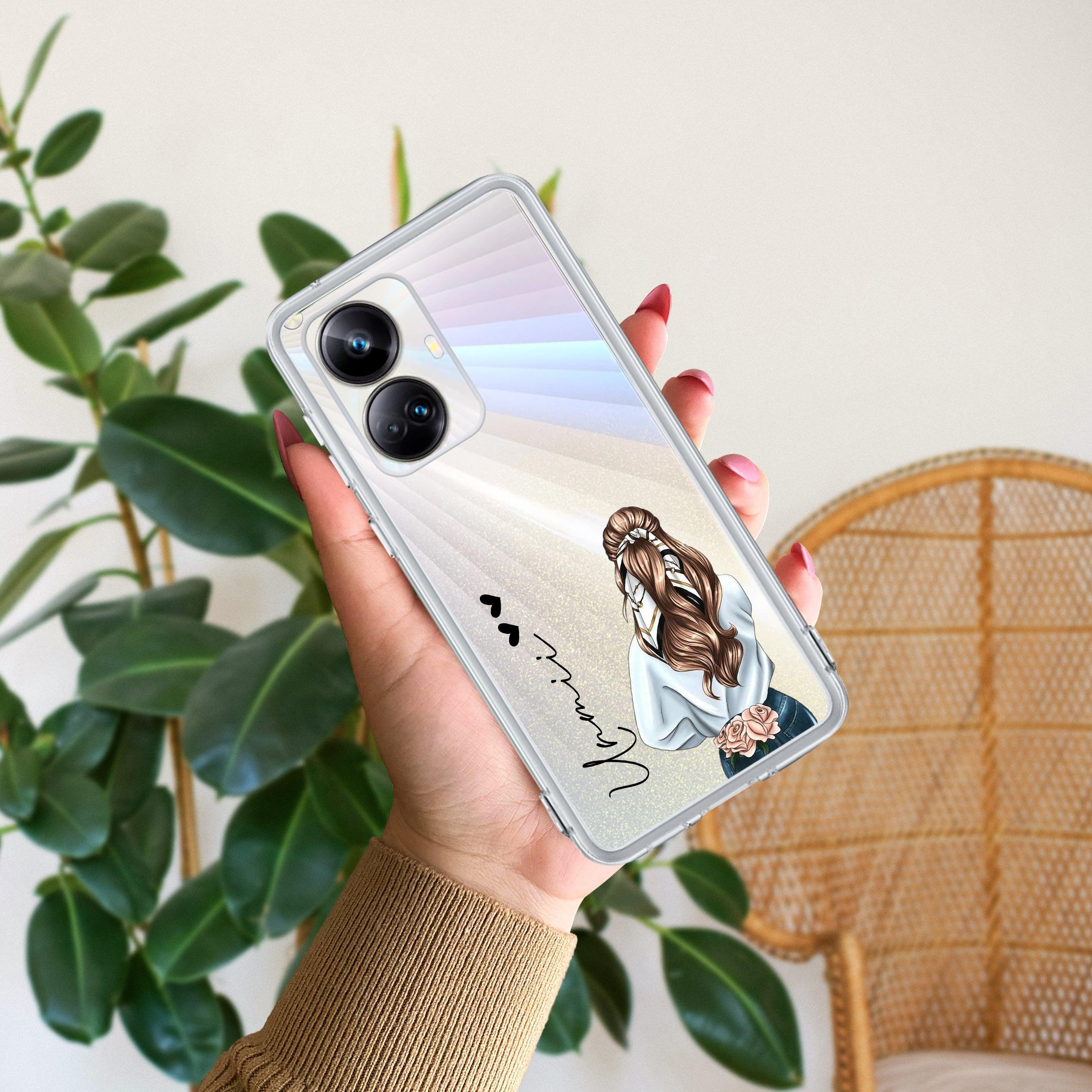 Girl With Flower Customize Transparent Silicon Case For Realme/Narzo - ShopOnCliQ