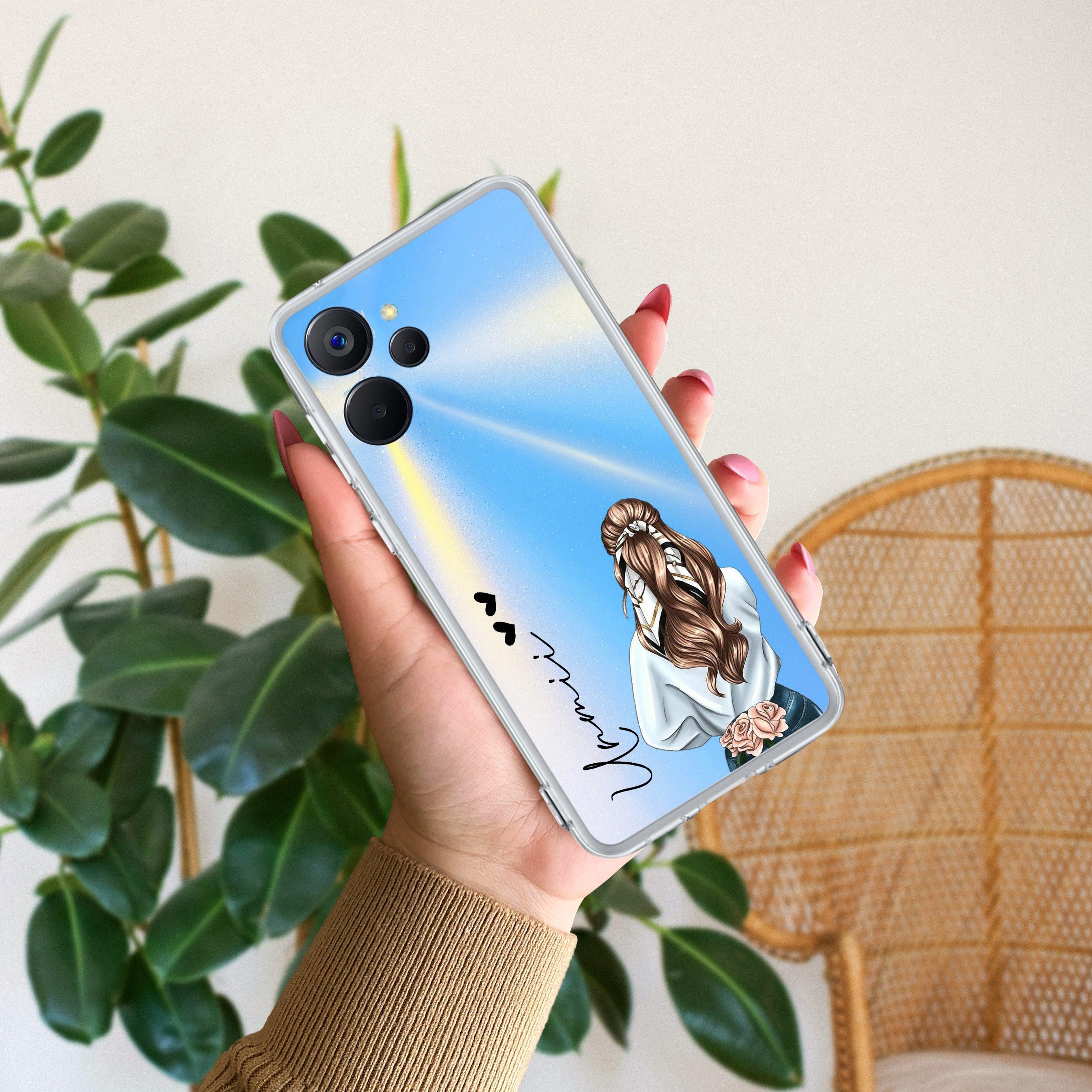 Girl With Flower Customize Transparent Silicon Case For Realme/Narzo - ShopOnCliQ