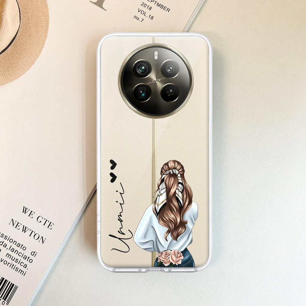 Girl With Flower Customize Transparent Silicon Case For Realme/Narzo - ShopOnCliQ