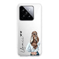 Girl With Flower Customize Transparent Silicon Case For Redmi 12 5G