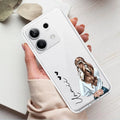 Girl With Flower Customize Transparent Silicon Case For Redmi 9 Prime