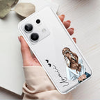 Girl With Flower Customize Transparent Silicon Case For Redmi 9 Prime